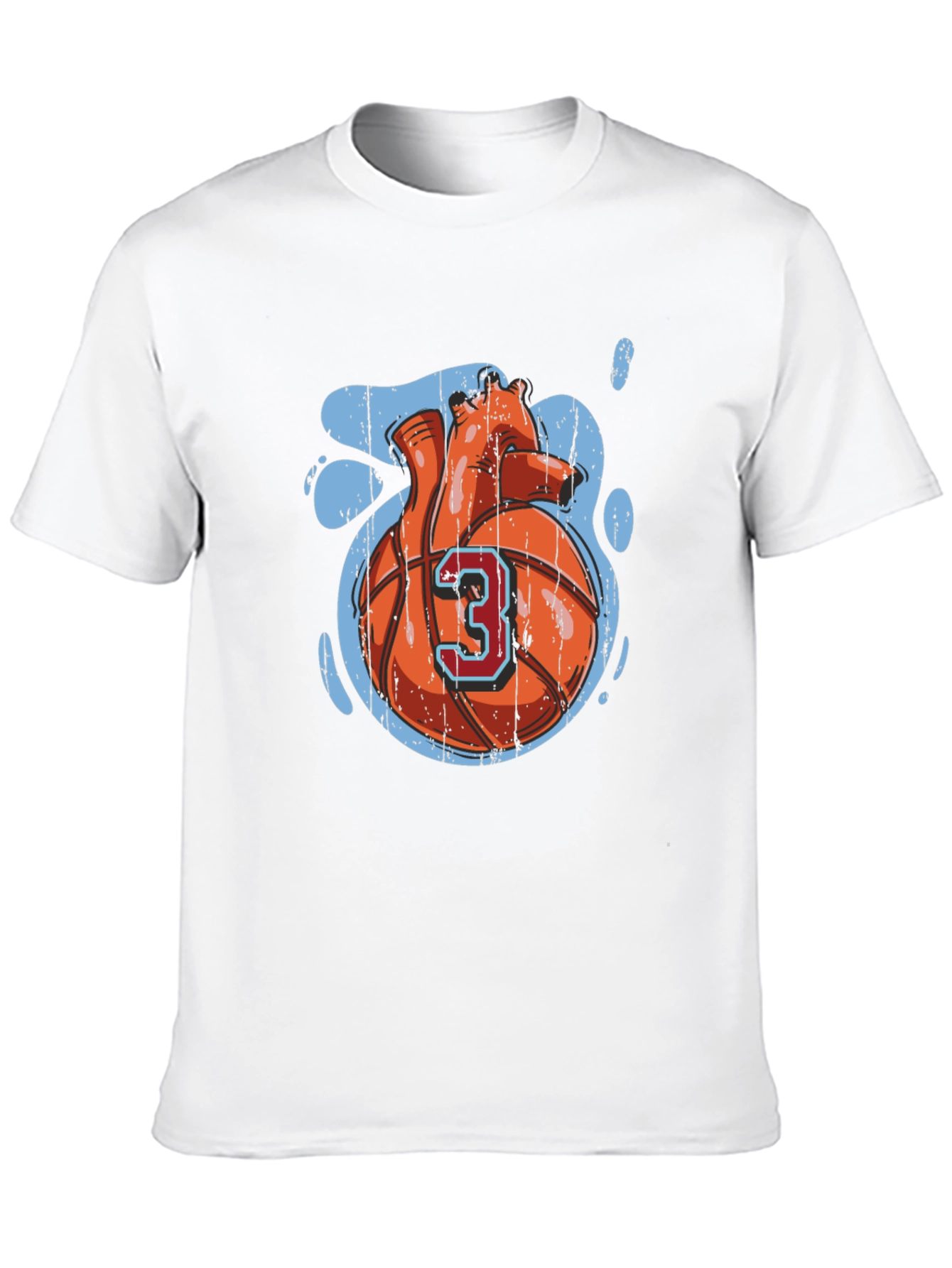 Heart Basketball T-Shirt - Black