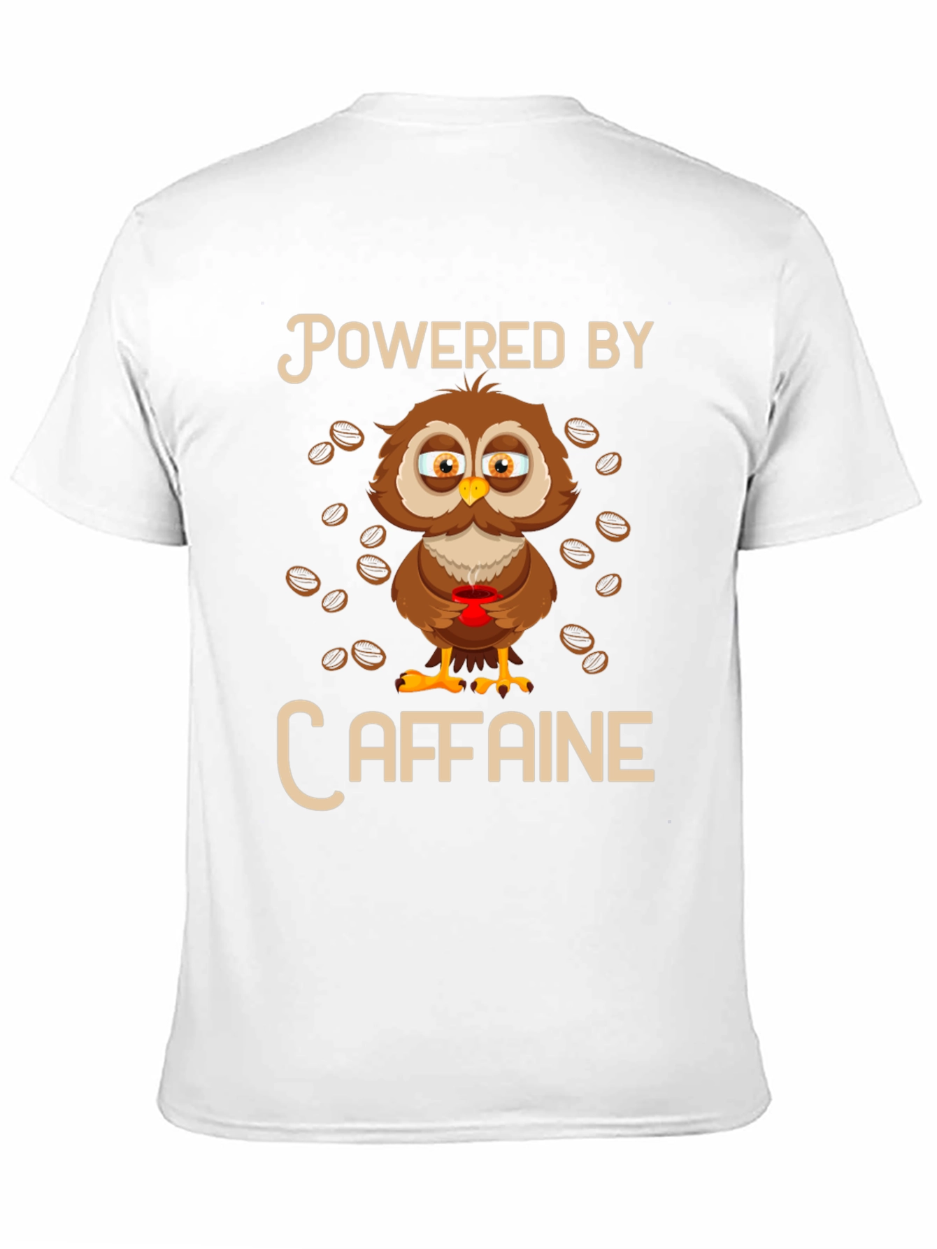 Powered By Caffeine Owl T-Shirt