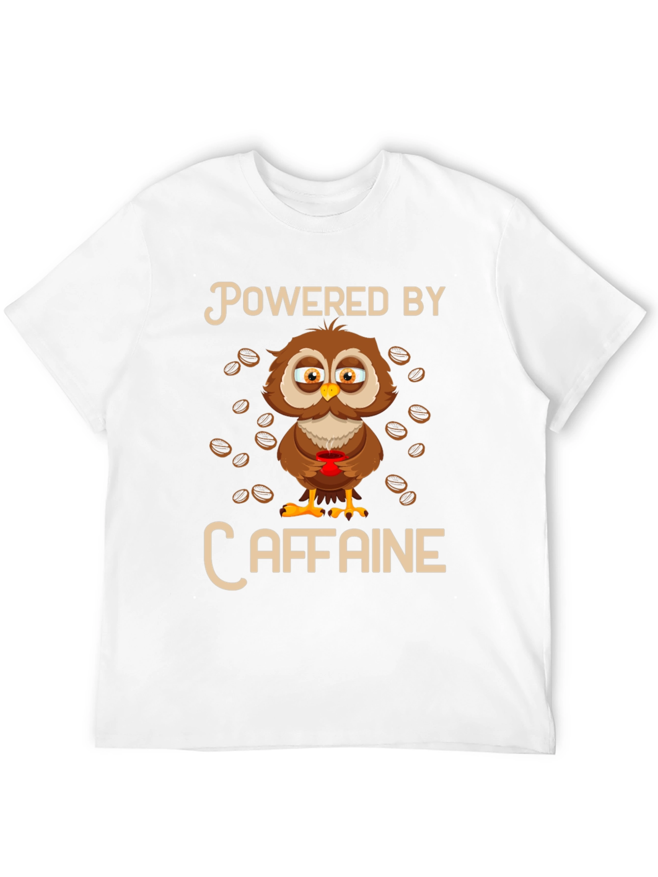 Powered By Caffeine Owl T-Shirt
