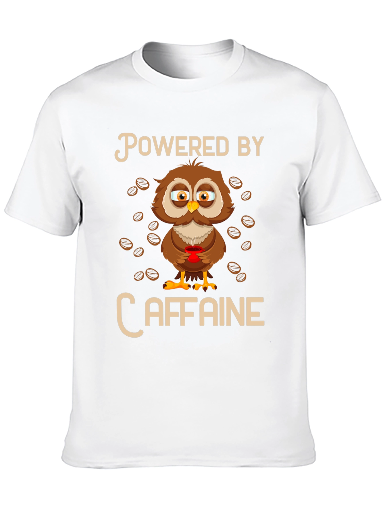 Powered By Caffeine Owl T-Shirt