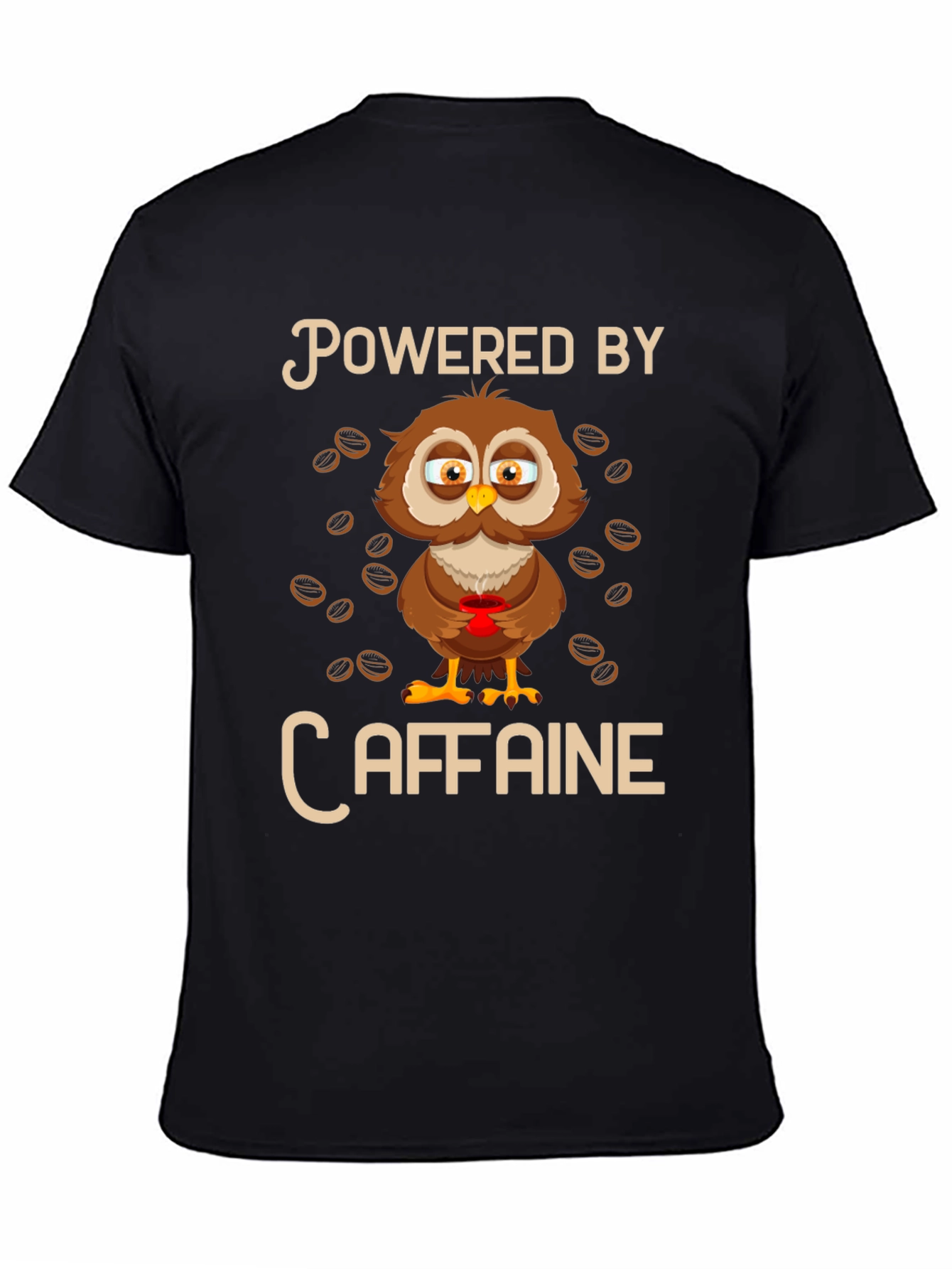 Powered By Caffeine Owl T-Shirt