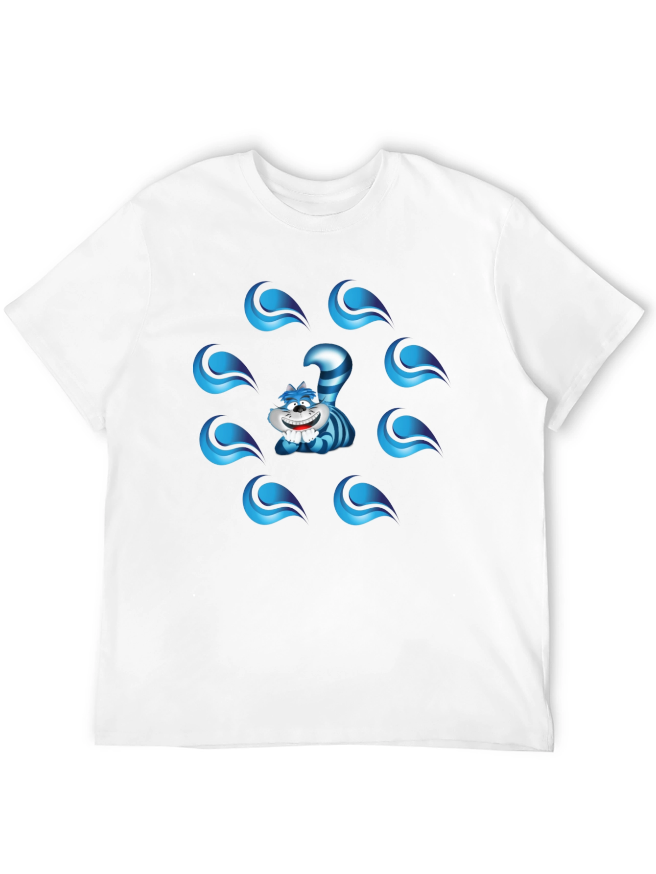 Cheshire Cat Graphic T-Shirt - Mens Black Tee