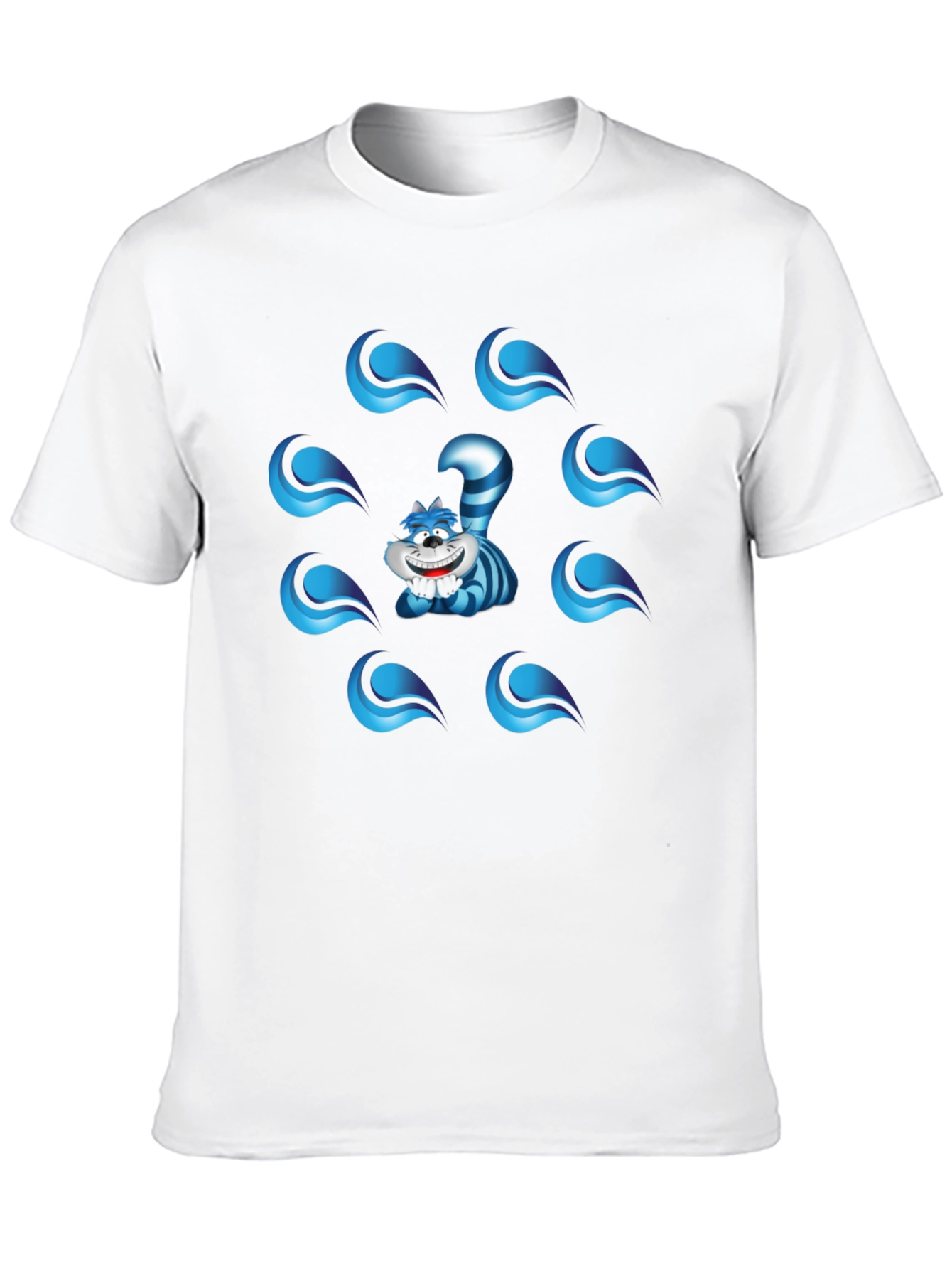 Cheshire Cat Graphic T-Shirt - Mens Black Tee