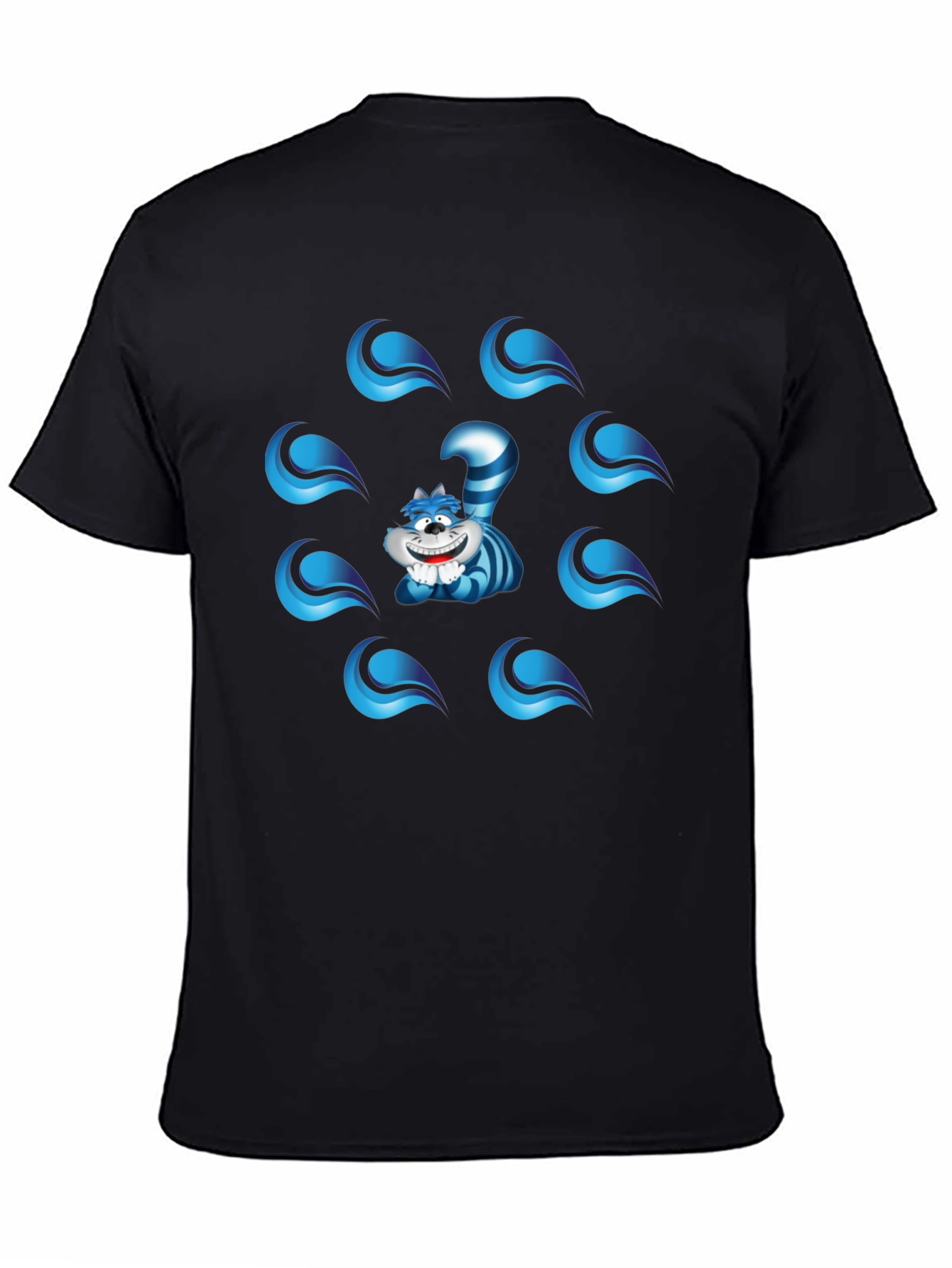 Cheshire Cat Graphic T-Shirt - Mens Black Tee