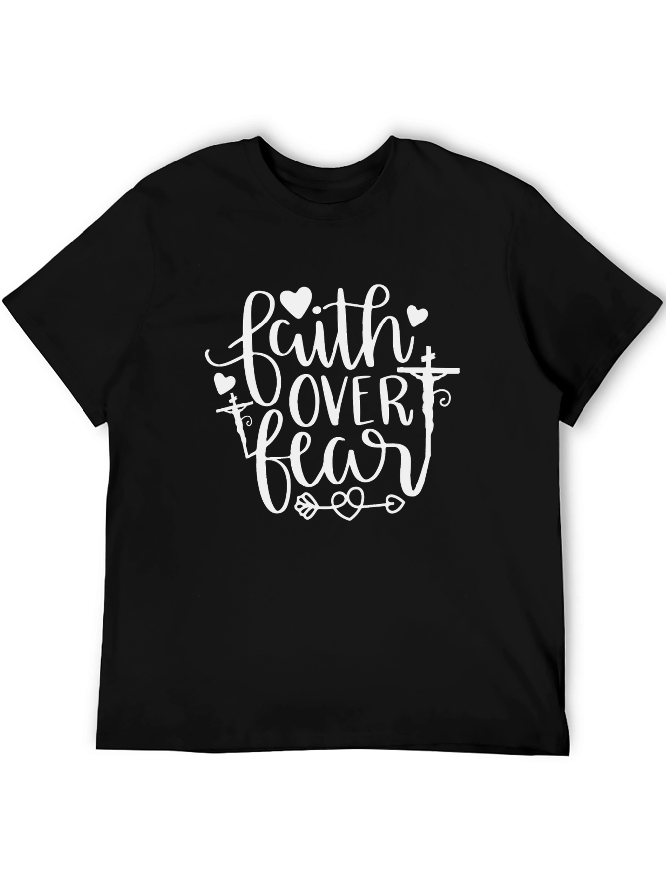 Faith Over Fear Black Graphic Tee