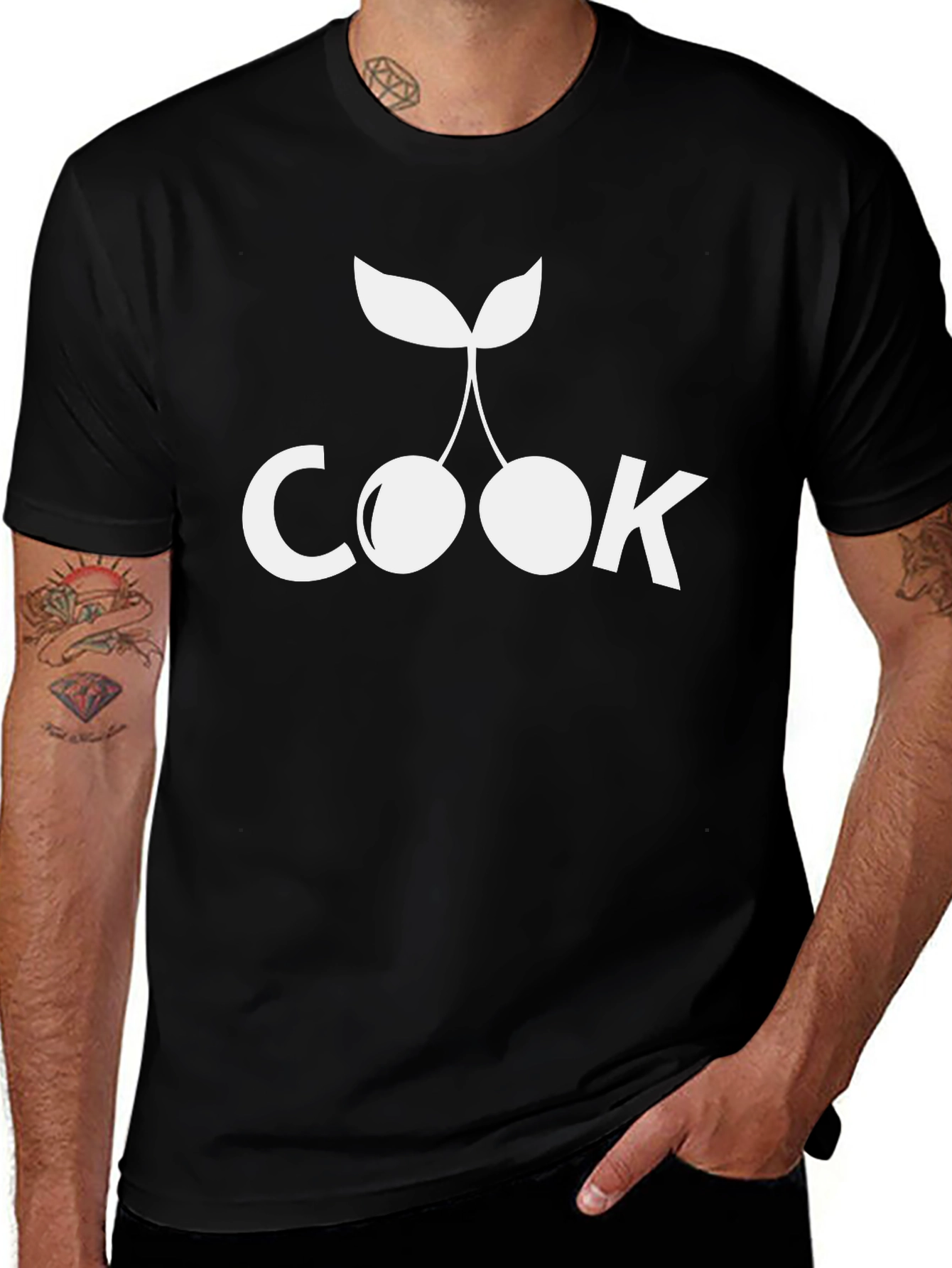 Cook Cherry T-Shirt - Black - Casual Comfort