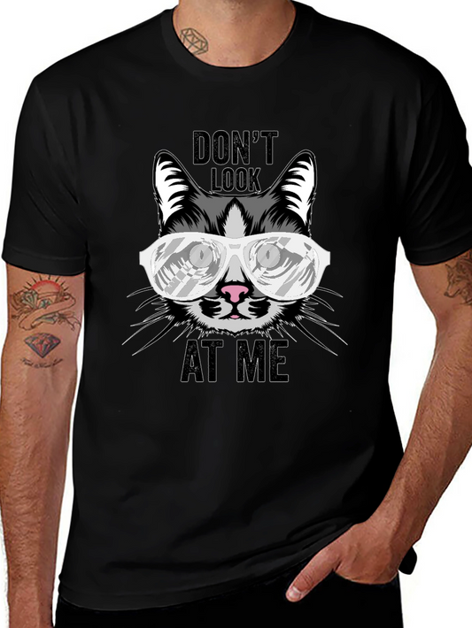 Dont Look At Me Cat Graphic T-Shirt