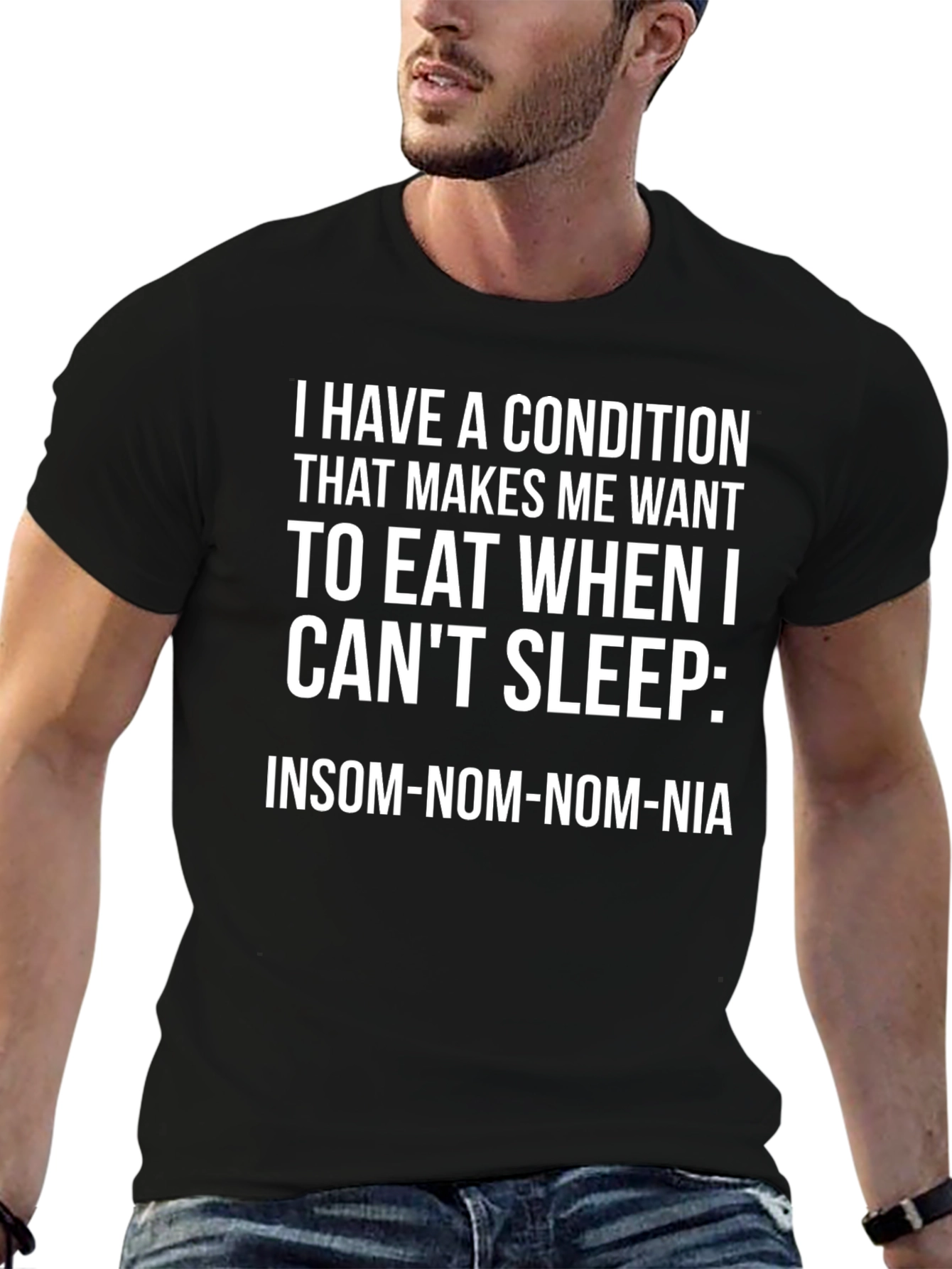 Insom-Nom-Nom-Nia Funny Graphic T-Shirt