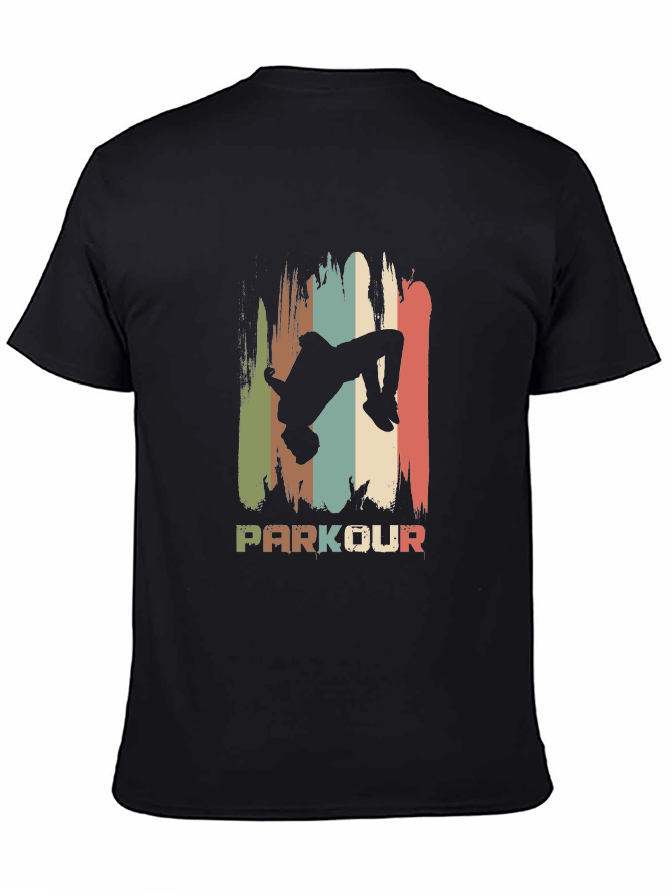 Parkour Retro Style Black T-Shirt