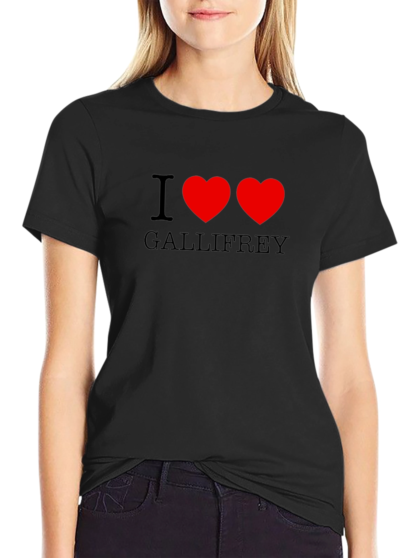 I Heart Gallifrey Black T-Shirt