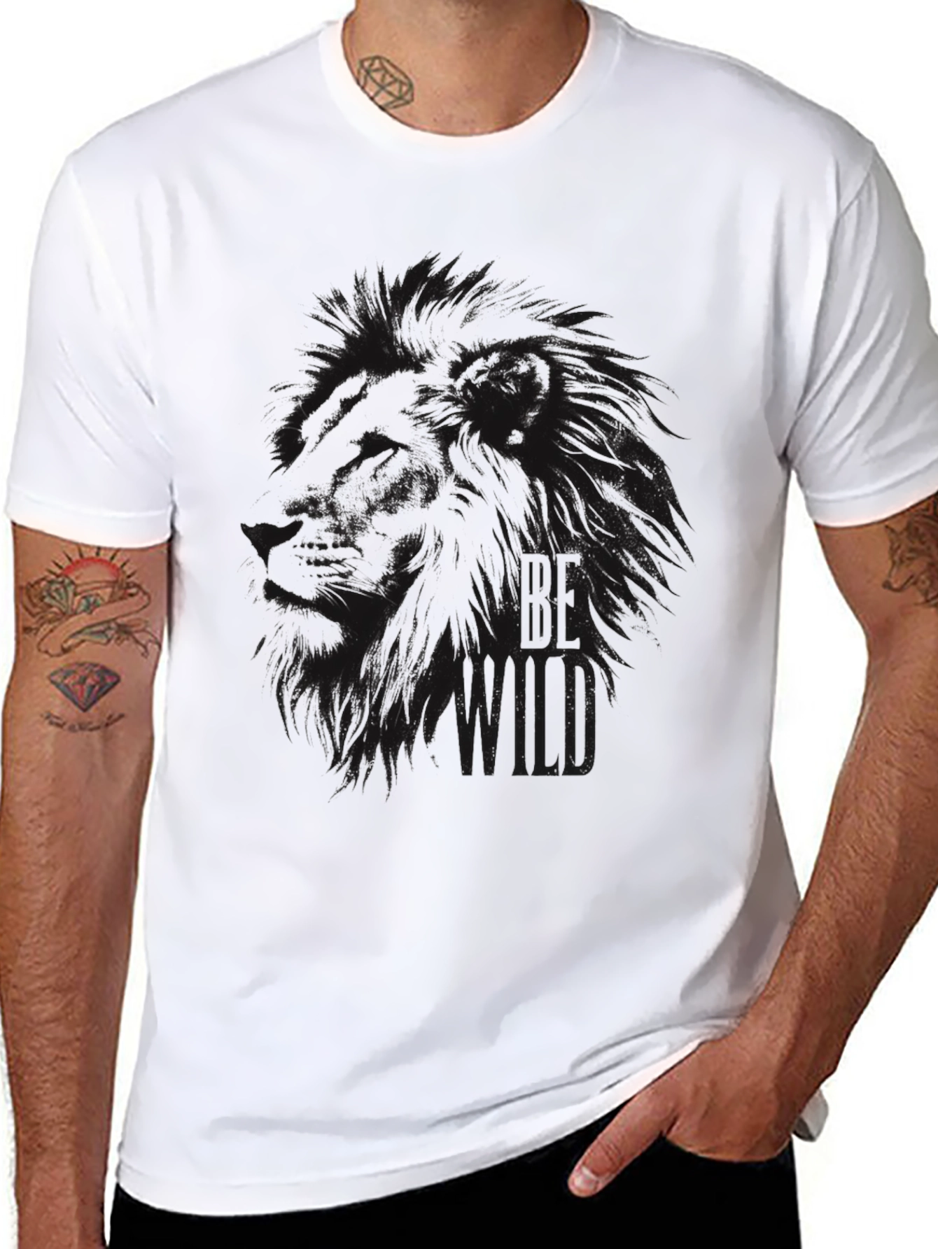 Black Lion Graphic Tee - Be Wild