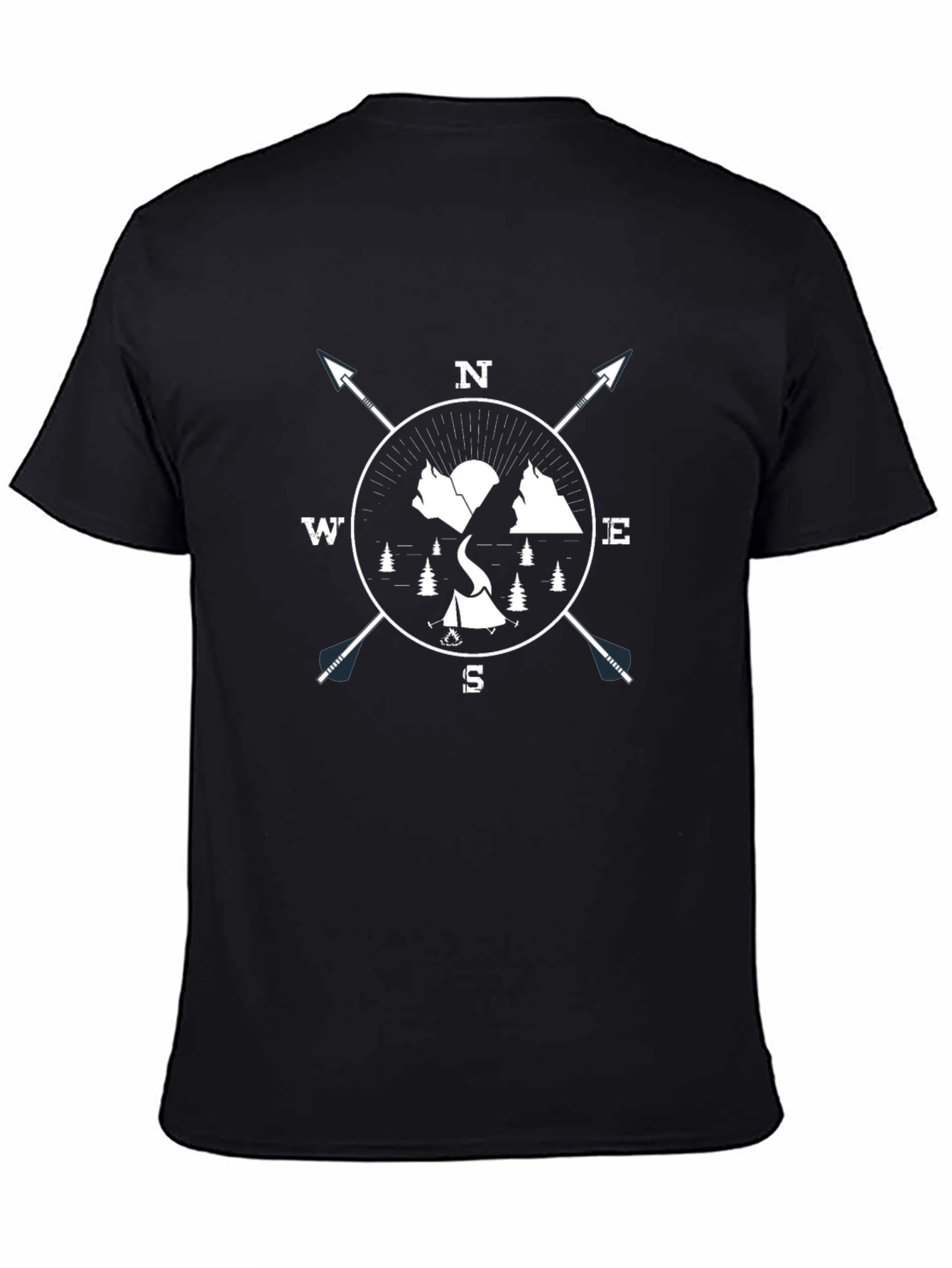 Adventure Compass Graphic Tee - Black