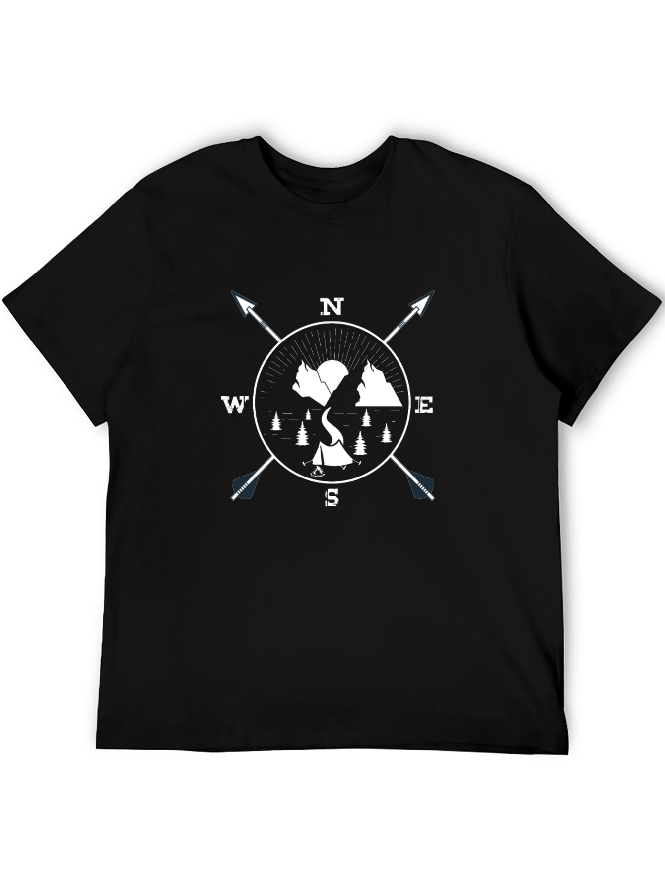 Adventure Compass Graphic Tee - Black