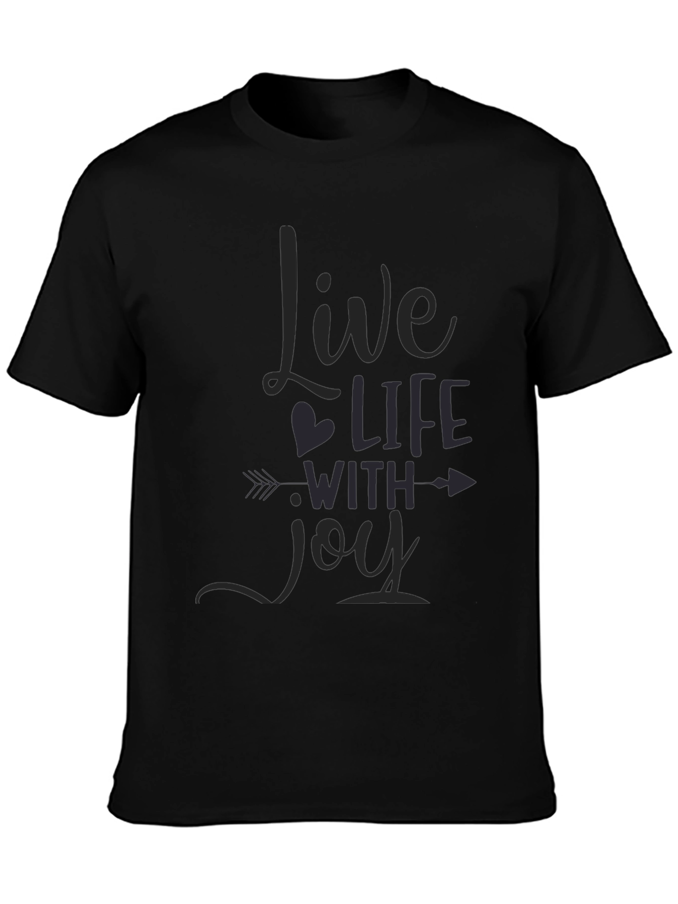 Live Life With Joy Black T-Shirt