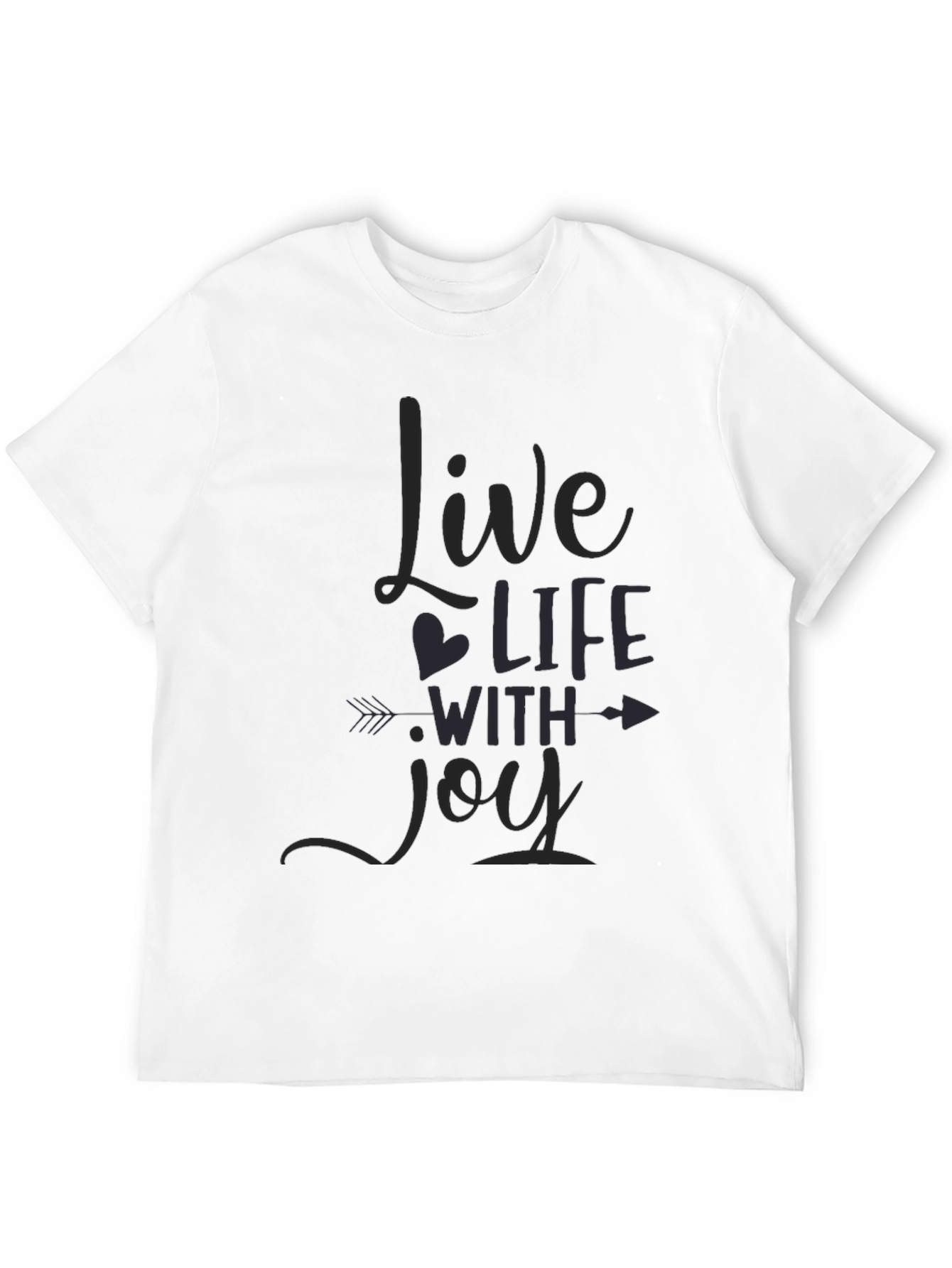 Live Life With Joy Black T-Shirt