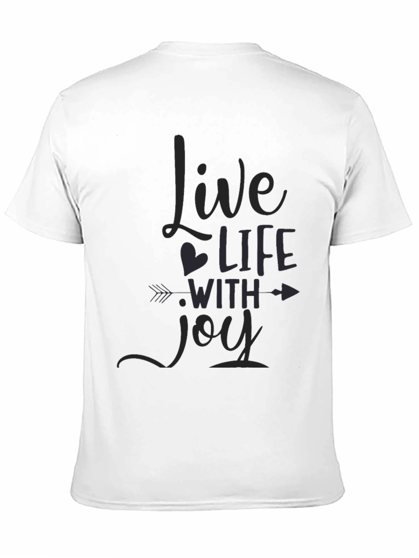 Live Life With Joy Black T-Shirt