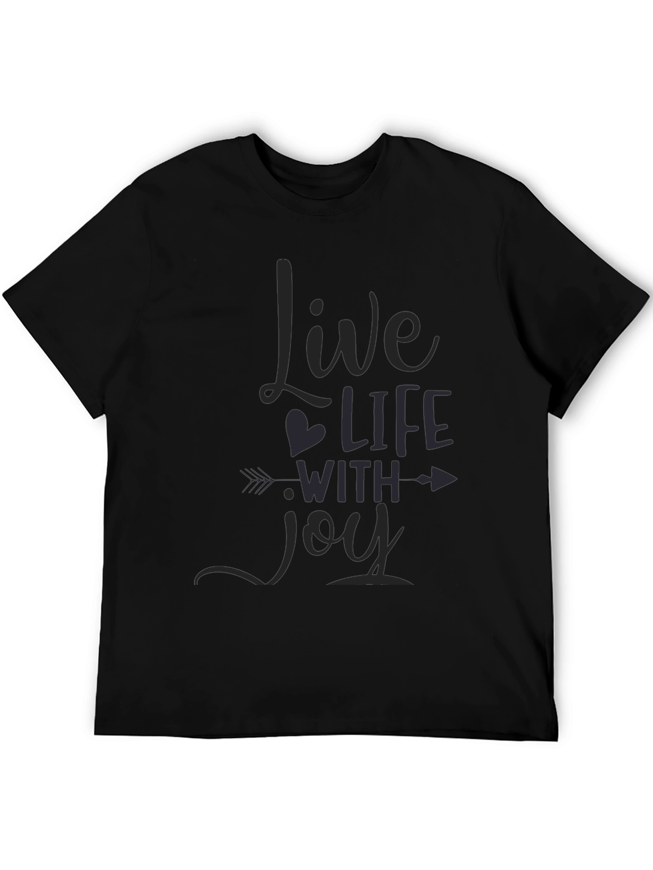 Live Life With Joy Black T-Shirt