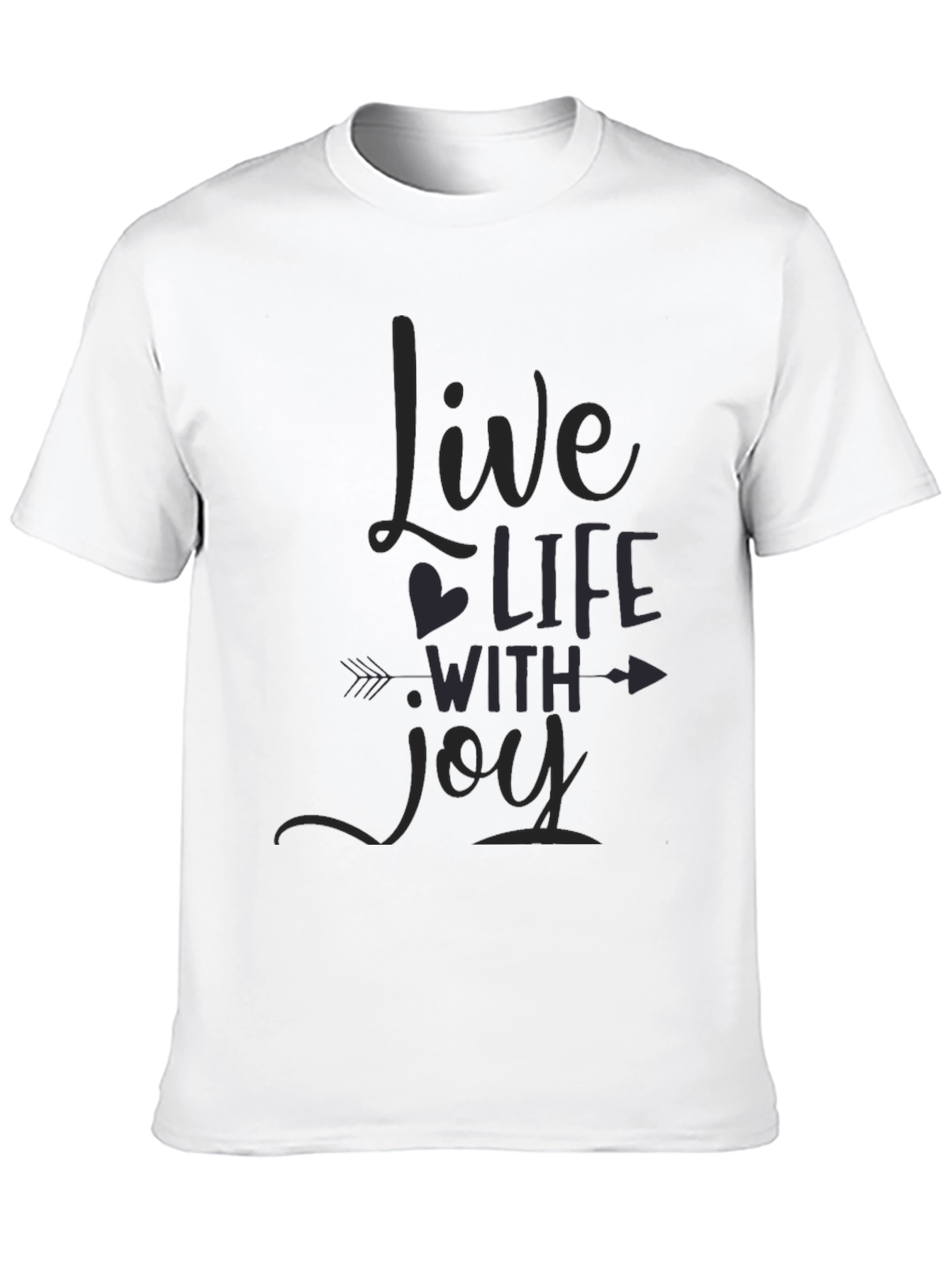 Live Life With Joy Black T-Shirt