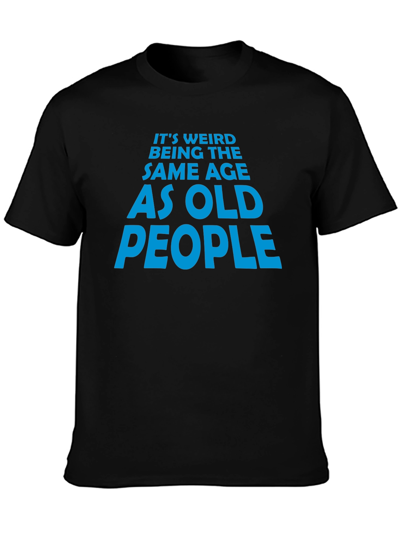 Funny Old People Graphic Tee - Black Cotton T-Shirt