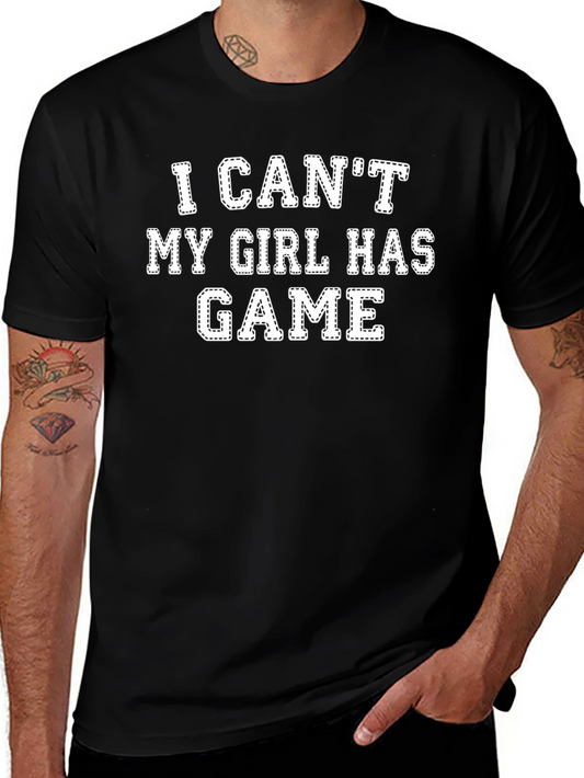 Funny My Girl Has Game Black T-Shirt