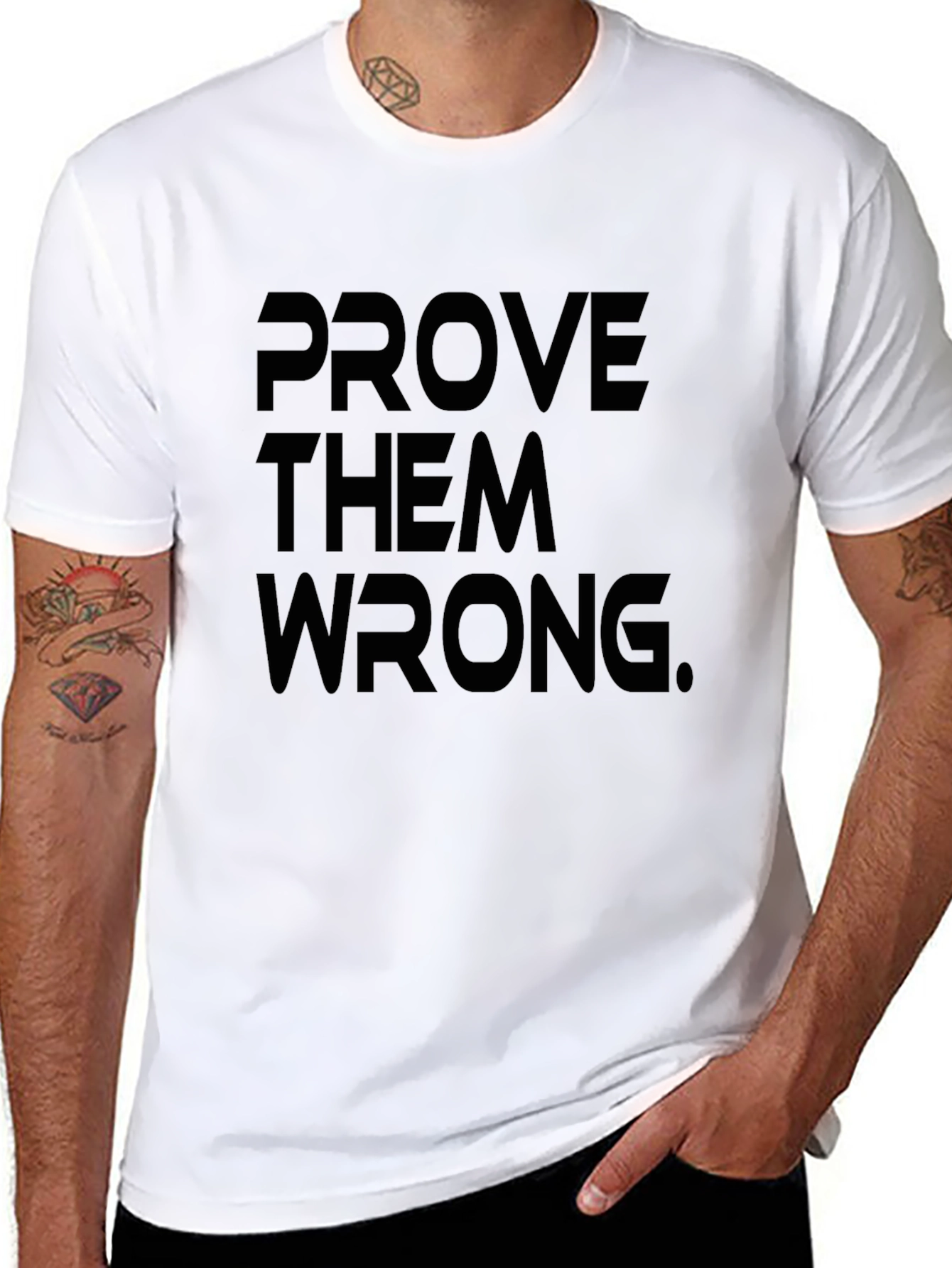 Prove Them Wrong Graphic Tee - Motivational Black T-Shirt