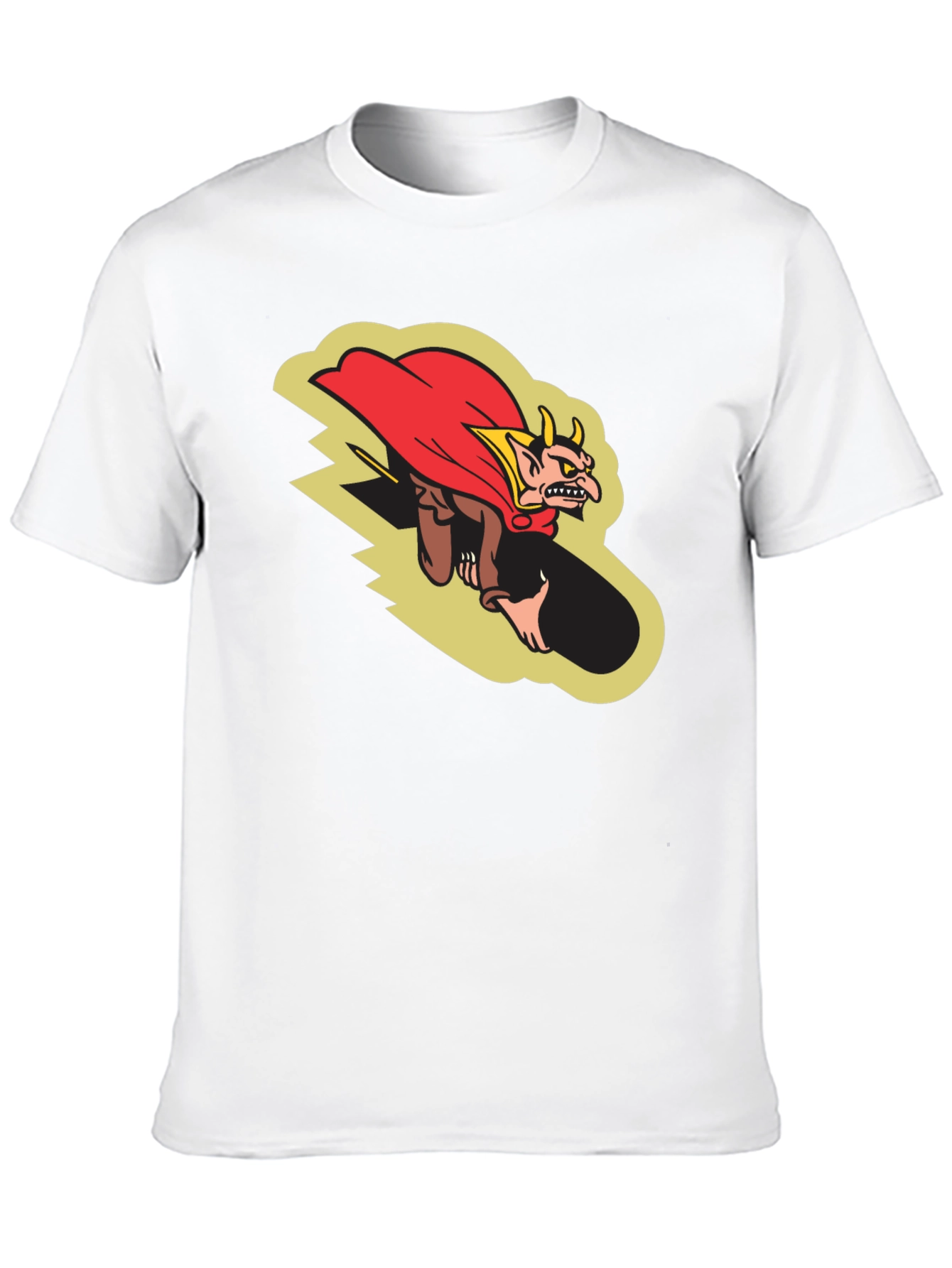 Devil Cartoon Graphic Black T-Shirt
