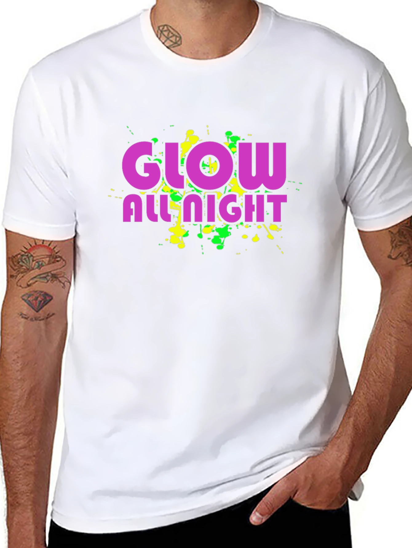 Glow All Night Black T-Shirt