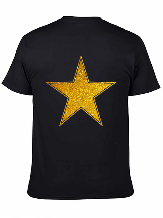 Gold Star Graphic Black T-Shirt
