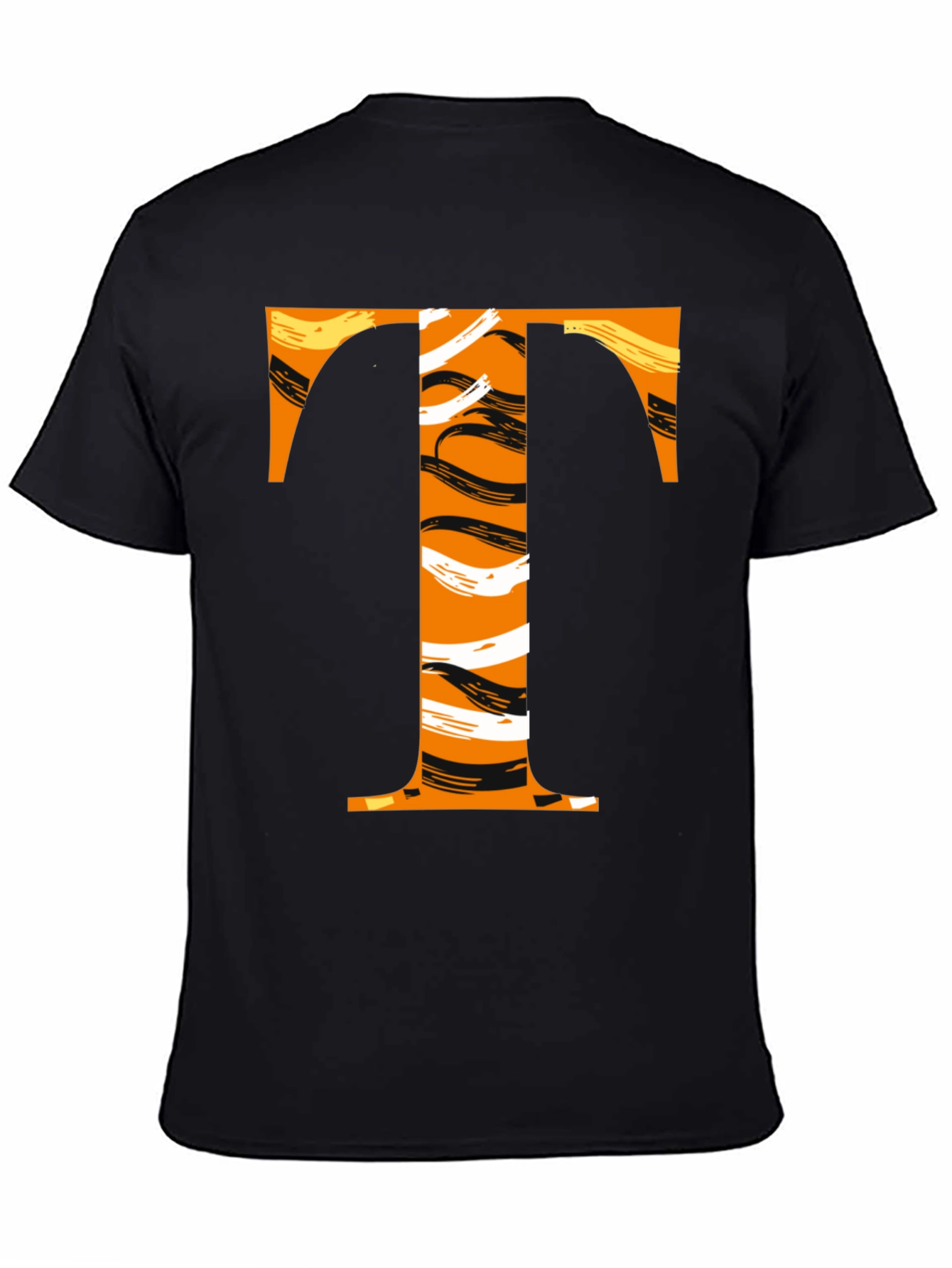 Bold T Graphic Tee - Black Cotton T-Shirt