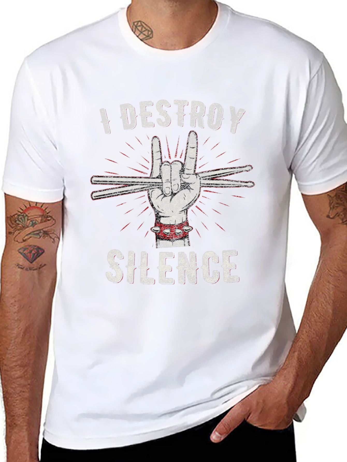 I Destroy Silence Rocker T-Shirt