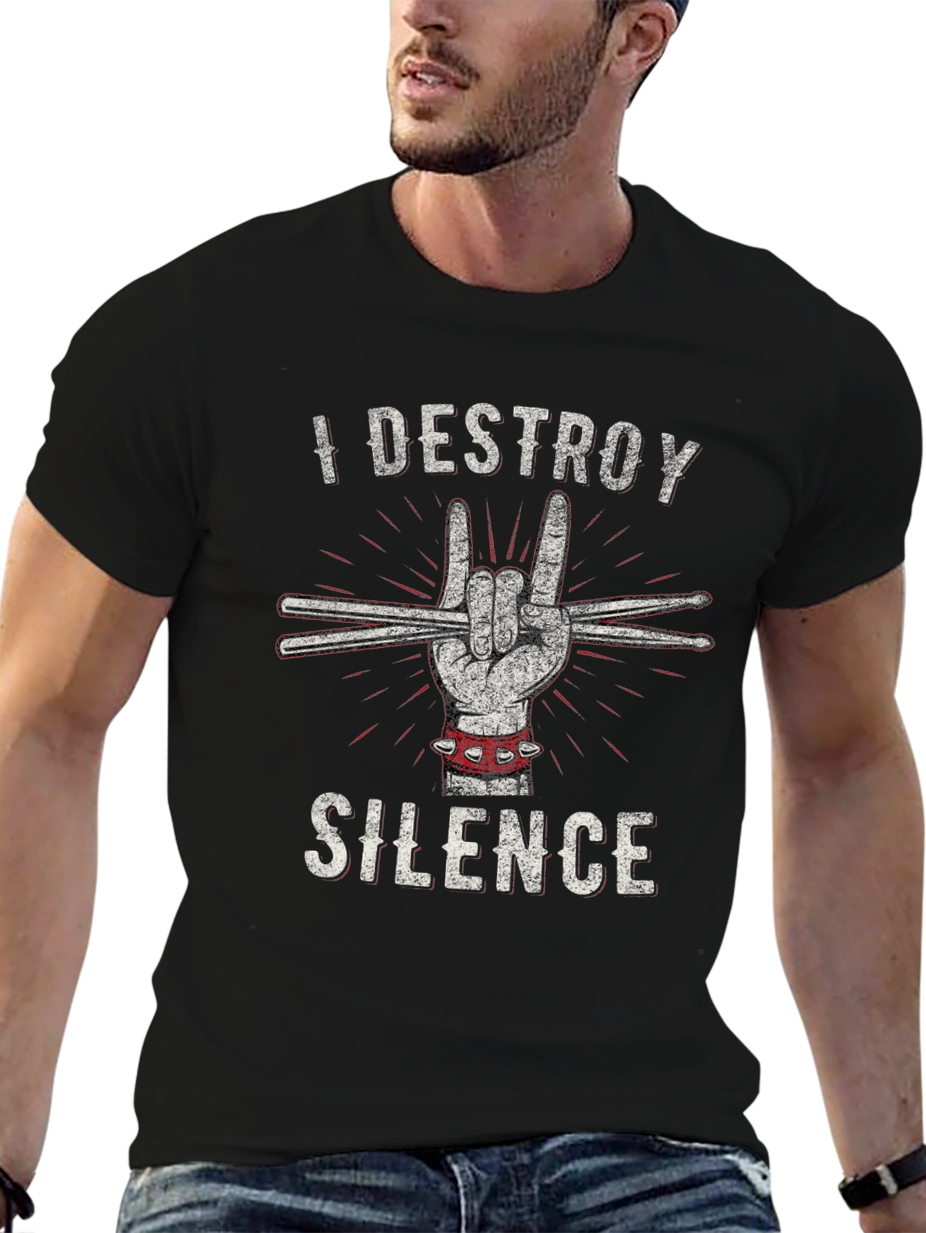 I Destroy Silence Rocker T-Shirt