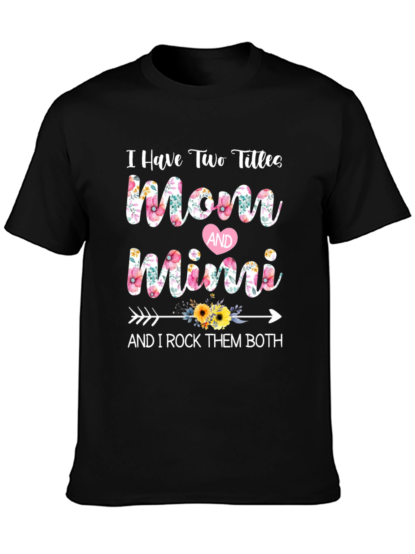 Mom and Mimi Floral Graphic T-Shirt