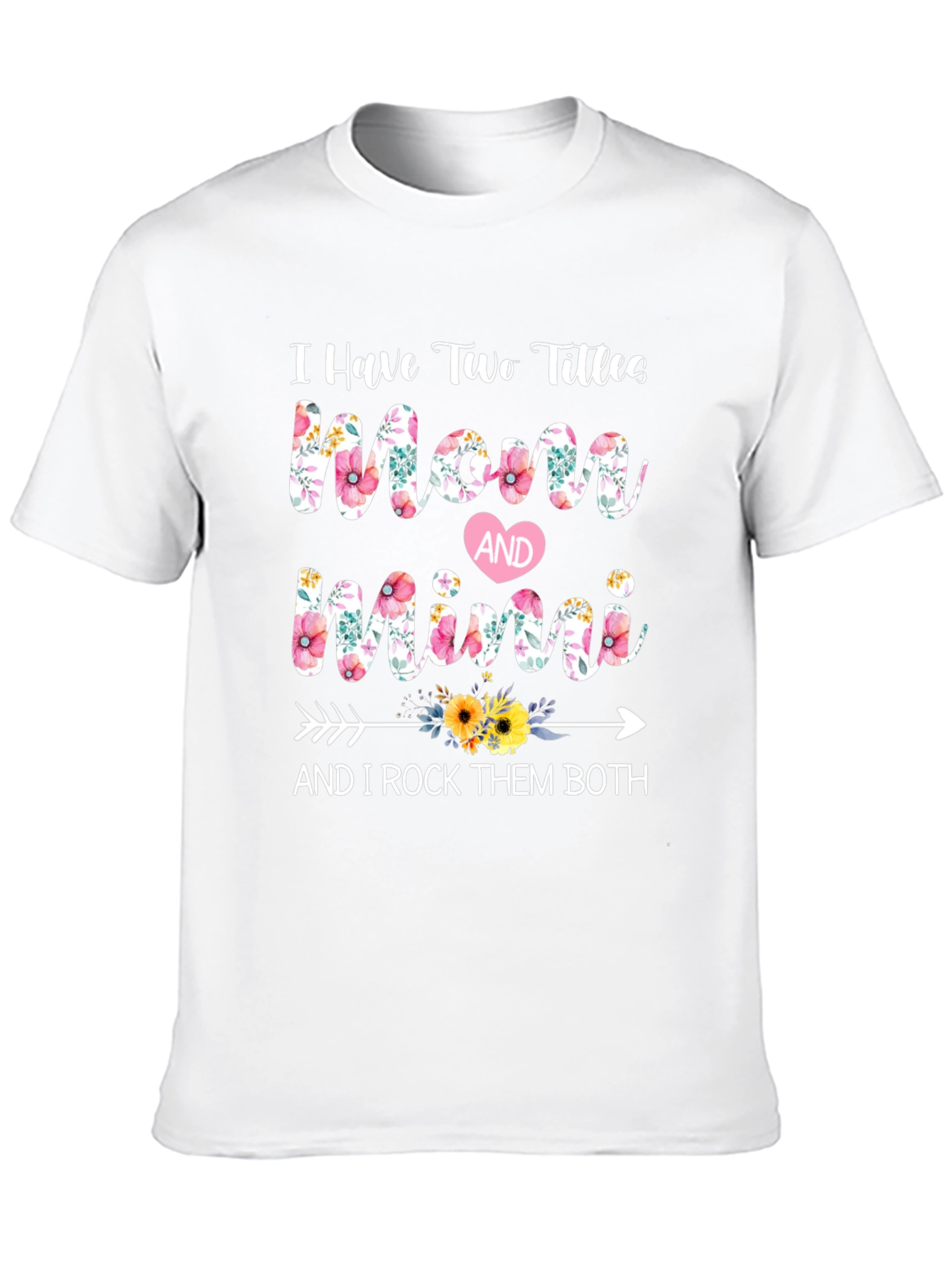 Mom and Mimi Floral Graphic T-Shirt