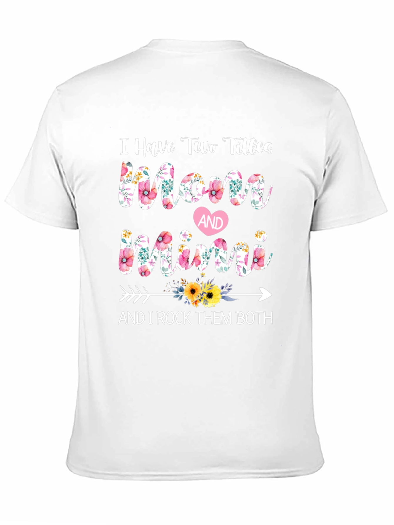 Mom and Mimi Floral Graphic T-Shirt
