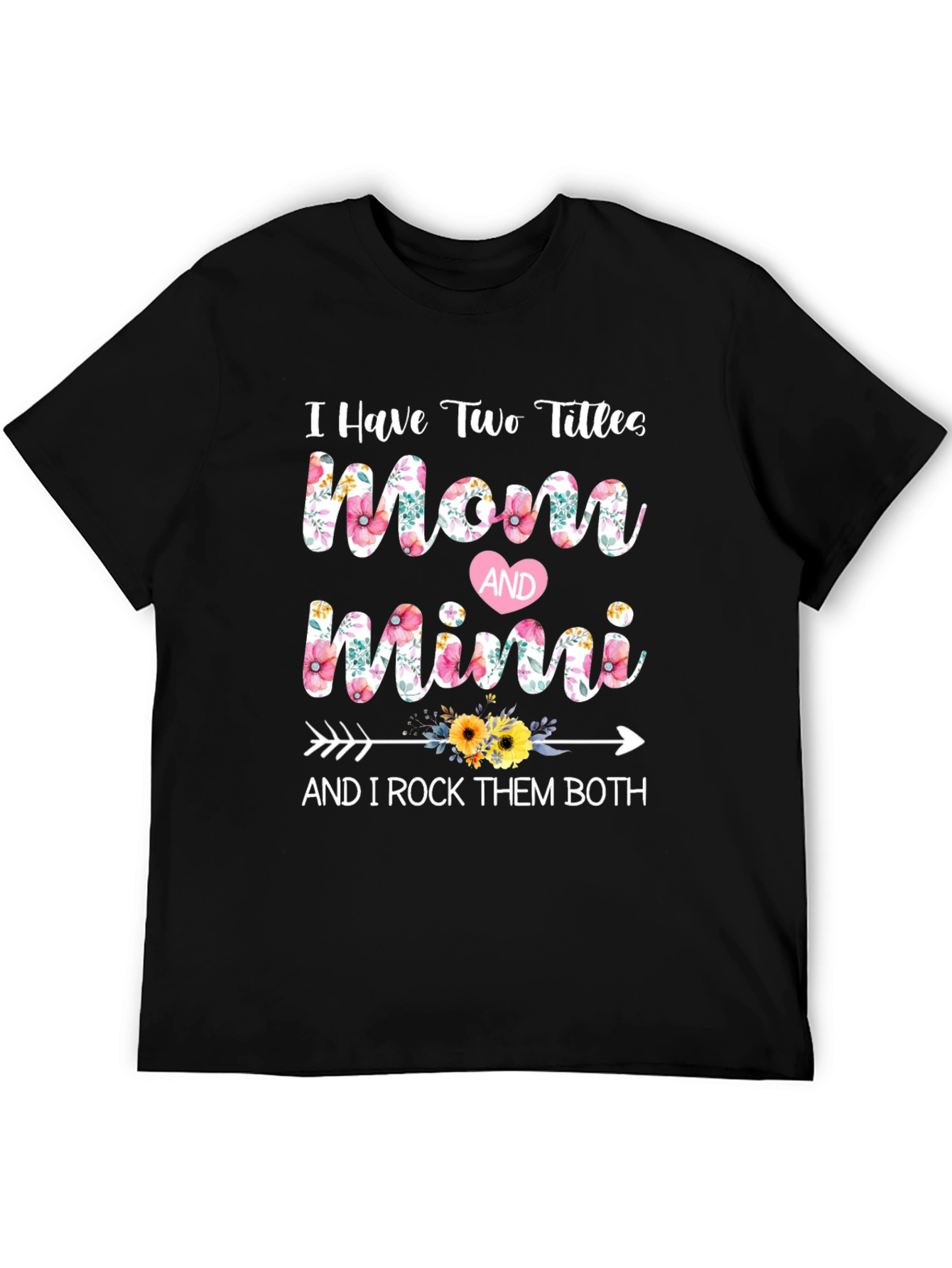 Mom and Mimi Floral Graphic T-Shirt