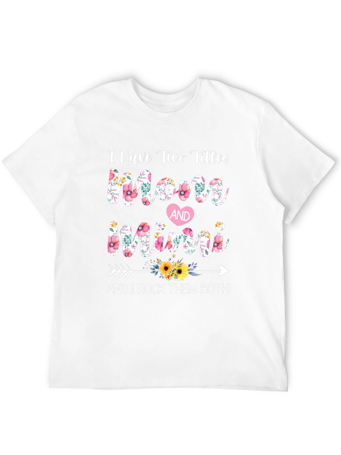 Mom and Mimi Floral Graphic T-Shirt
