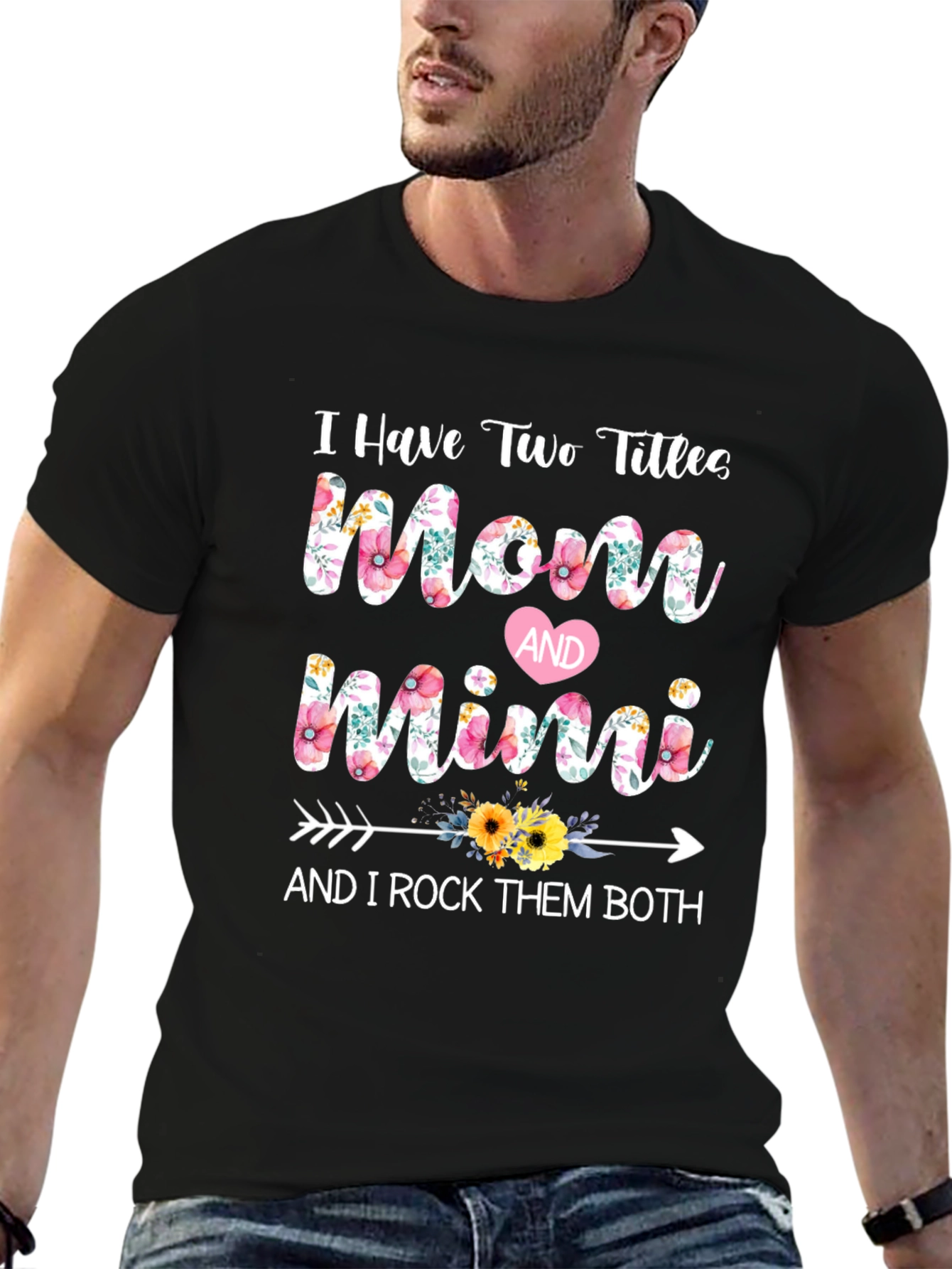 Mom and Mimi Floral Graphic T-Shirt