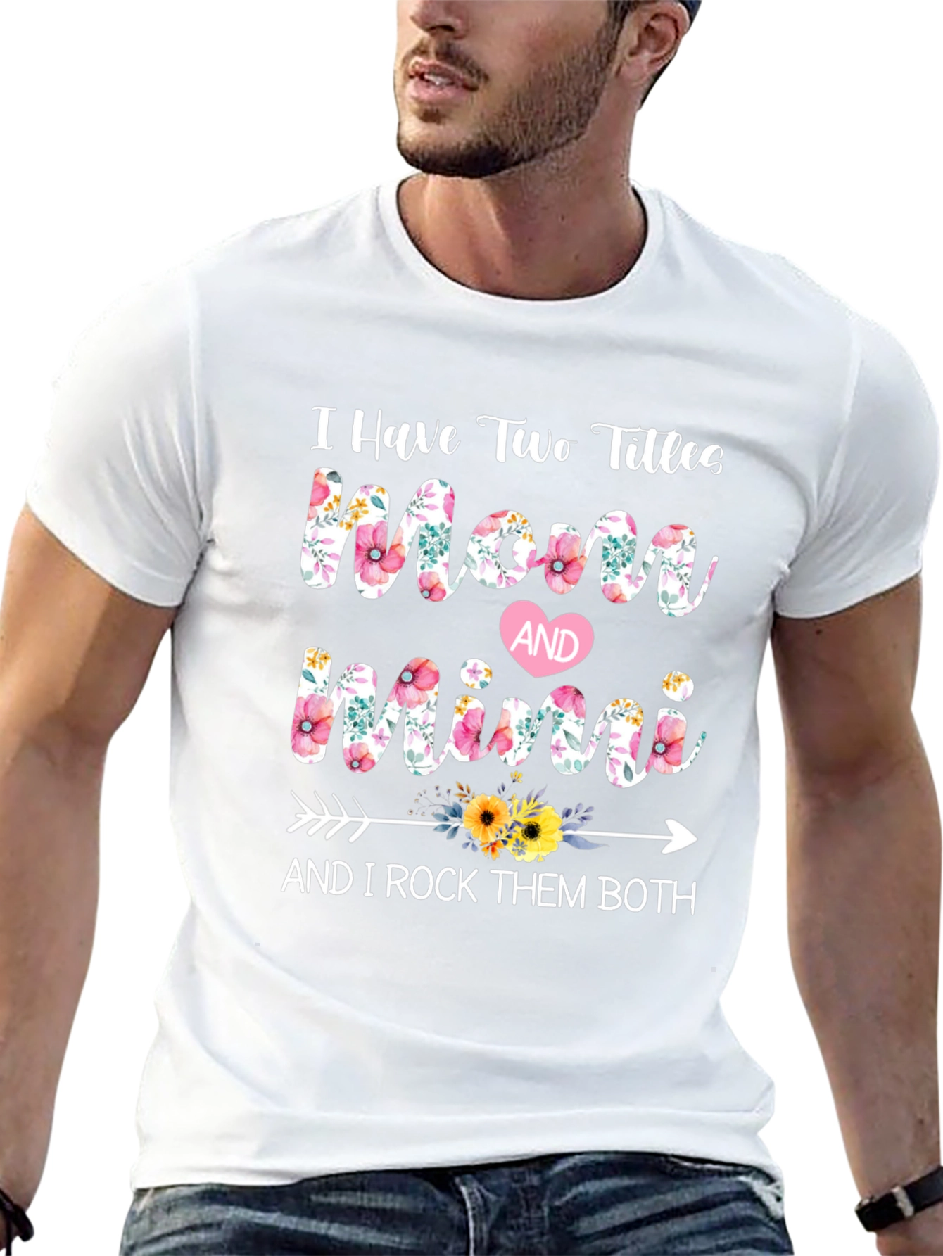 Mom and Mimi Floral Graphic T-Shirt