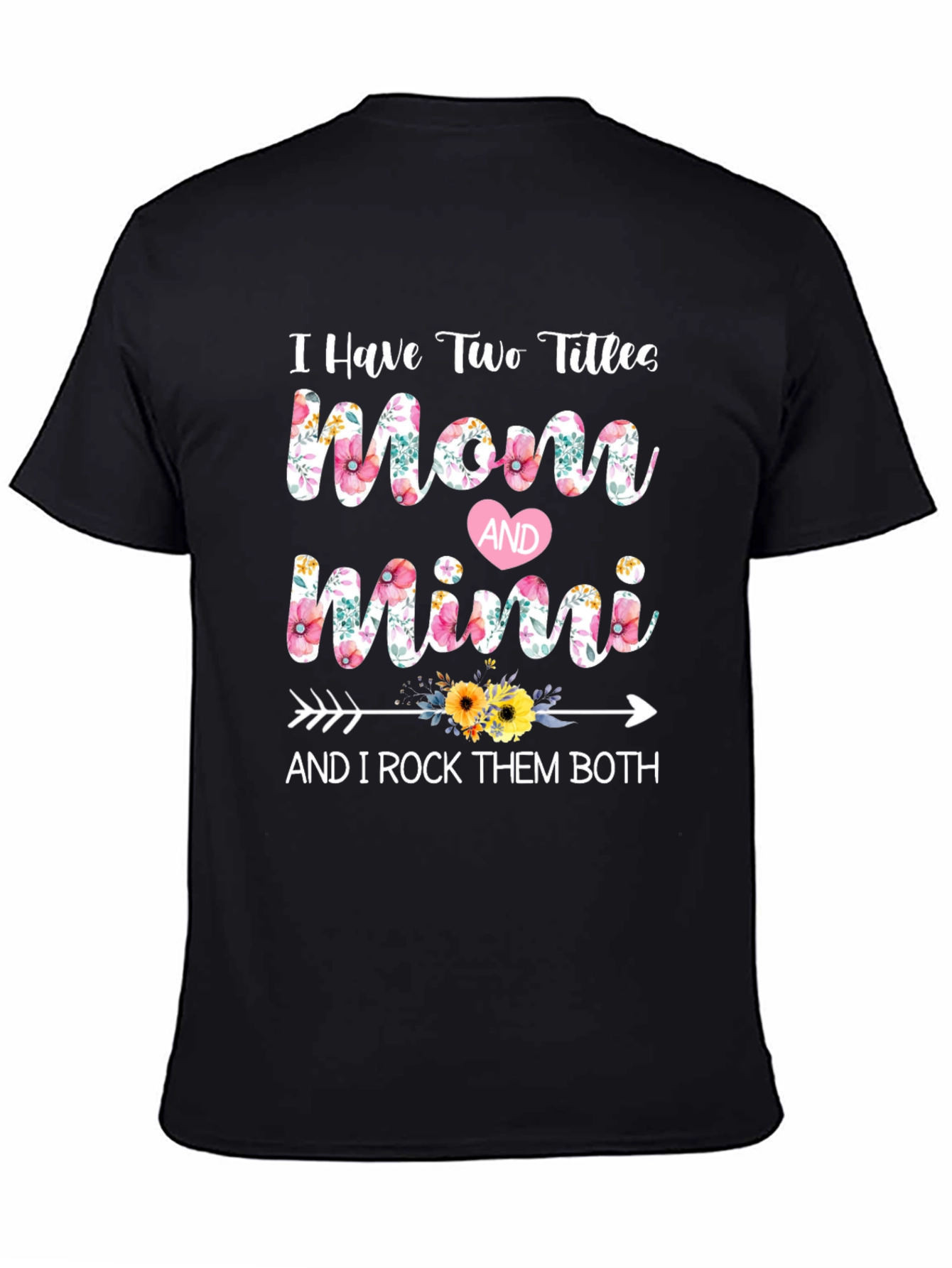 Mom and Mimi Floral Graphic T-Shirt