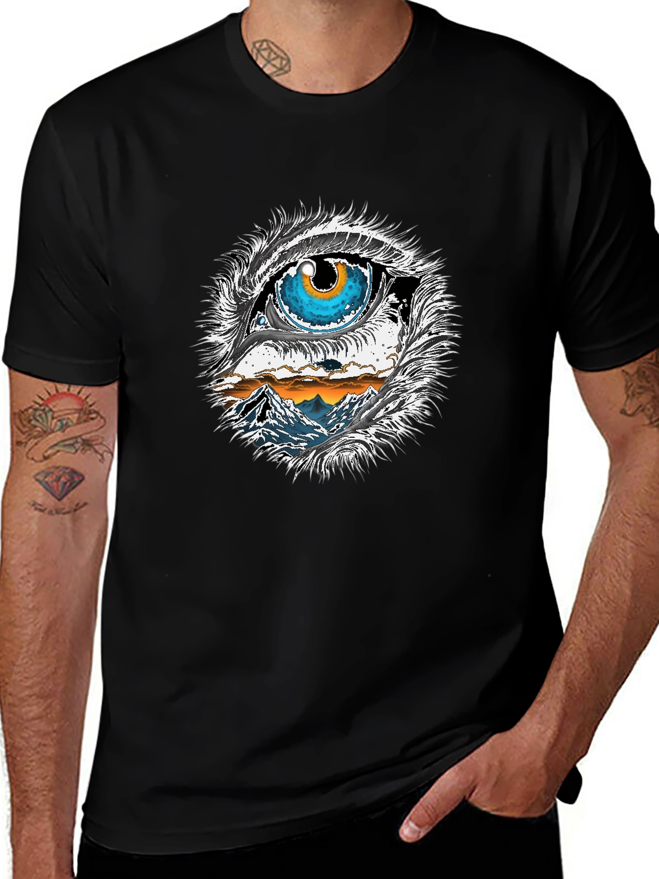 Eye and Mountain Graphic Tee