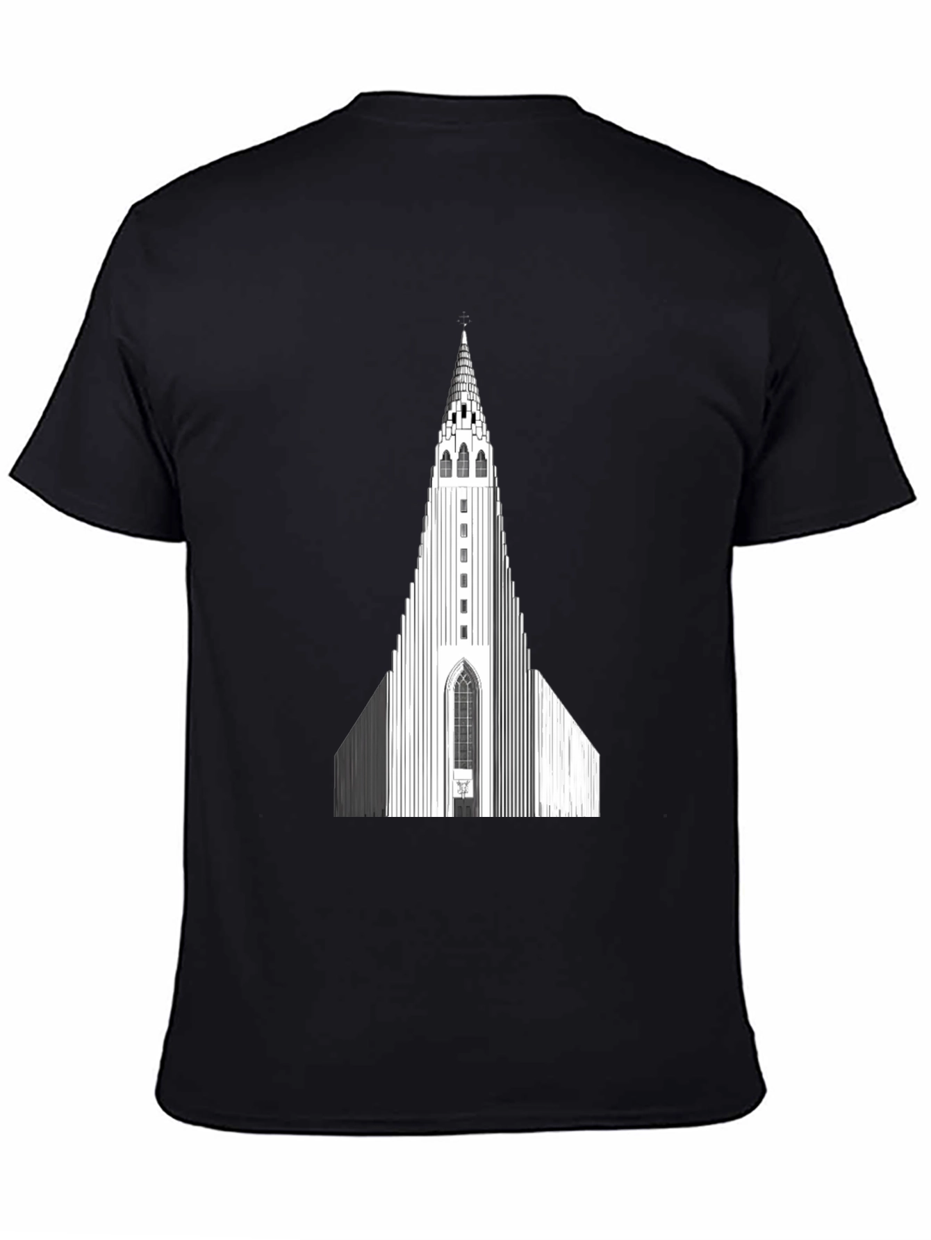 Hallgrímskirkja Church Graphic Tee - Black