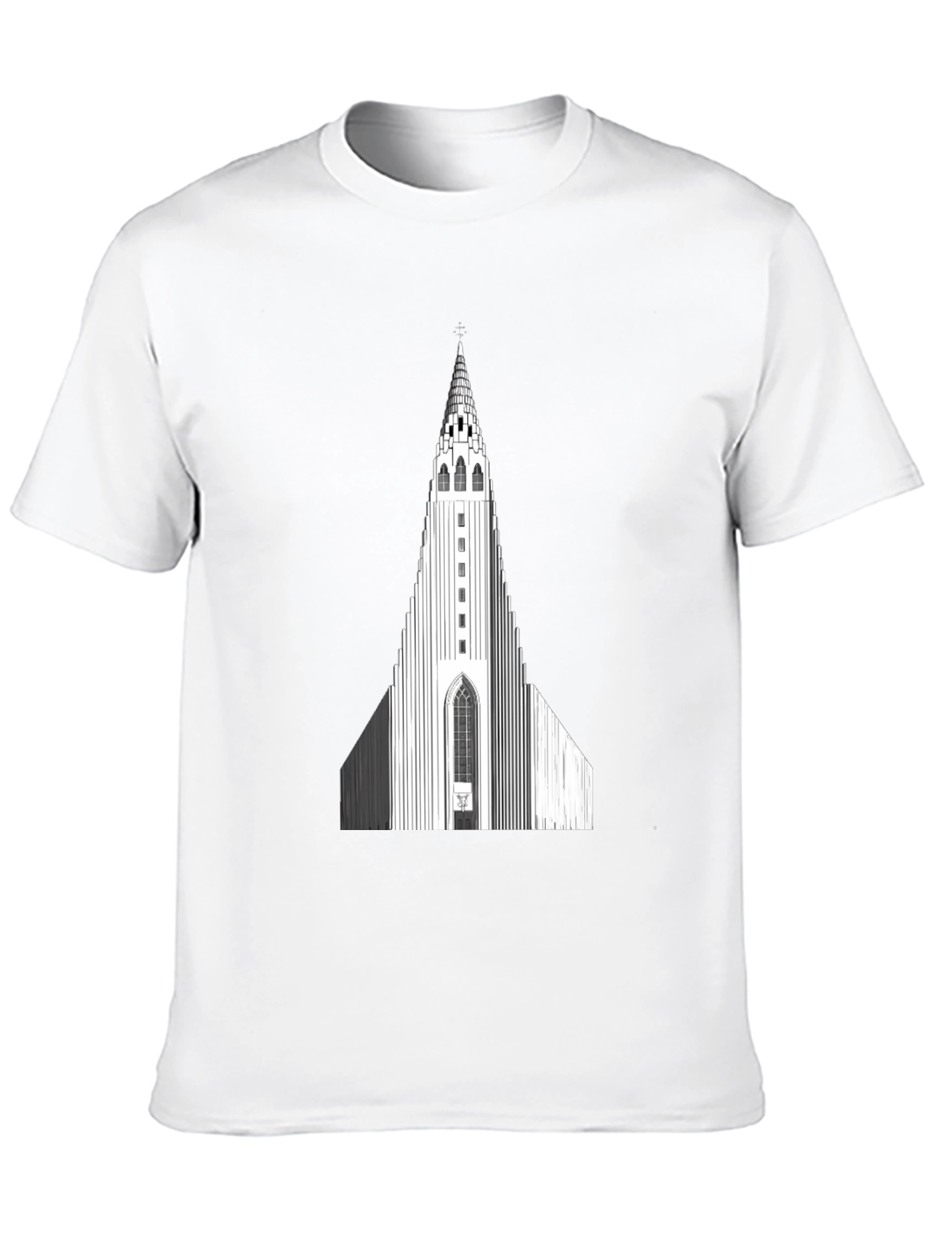 Hallgrímskirkja Church Graphic Tee - Black