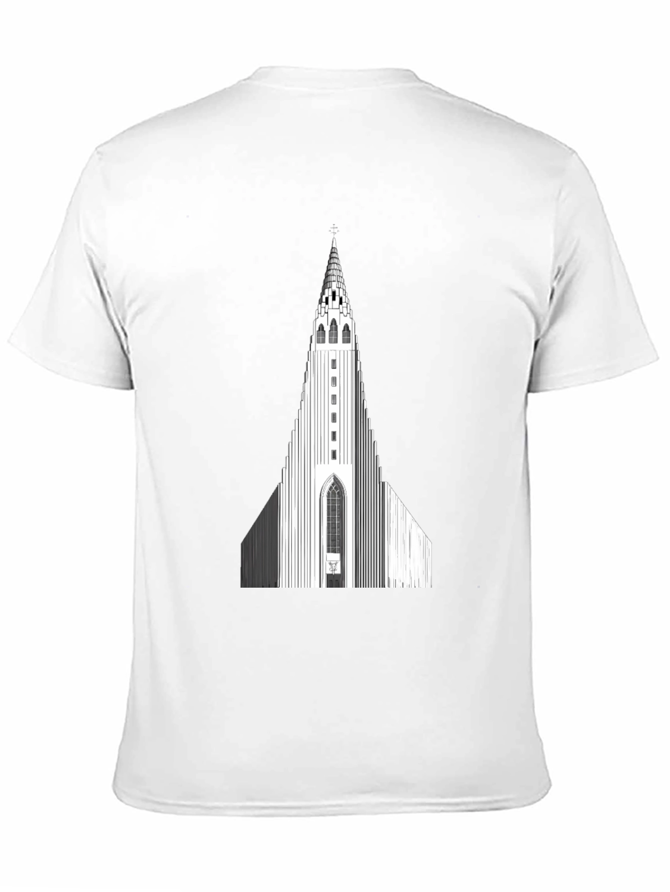 Hallgrímskirkja Church Graphic Tee - Black