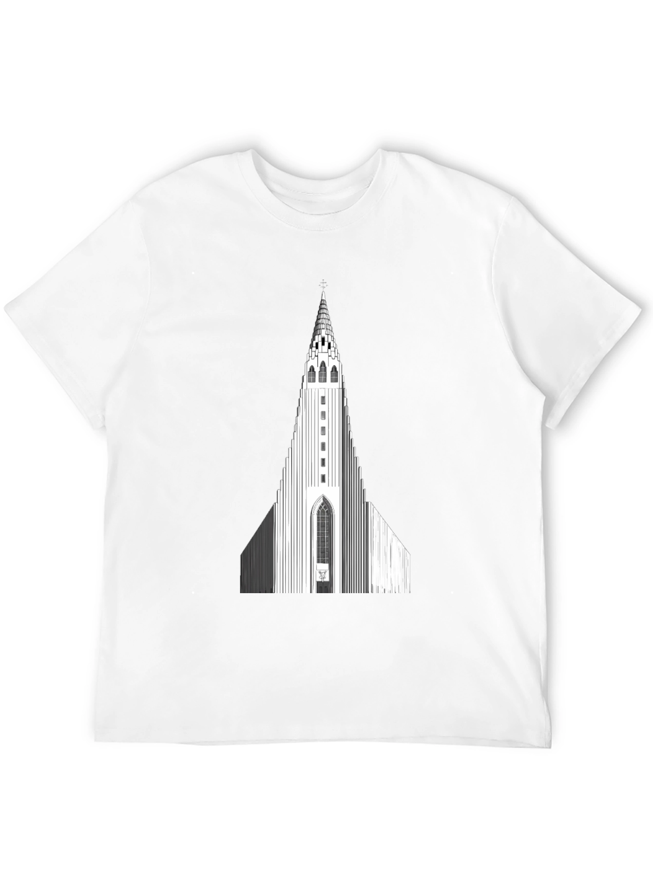 Hallgrímskirkja Church Graphic Tee - Black