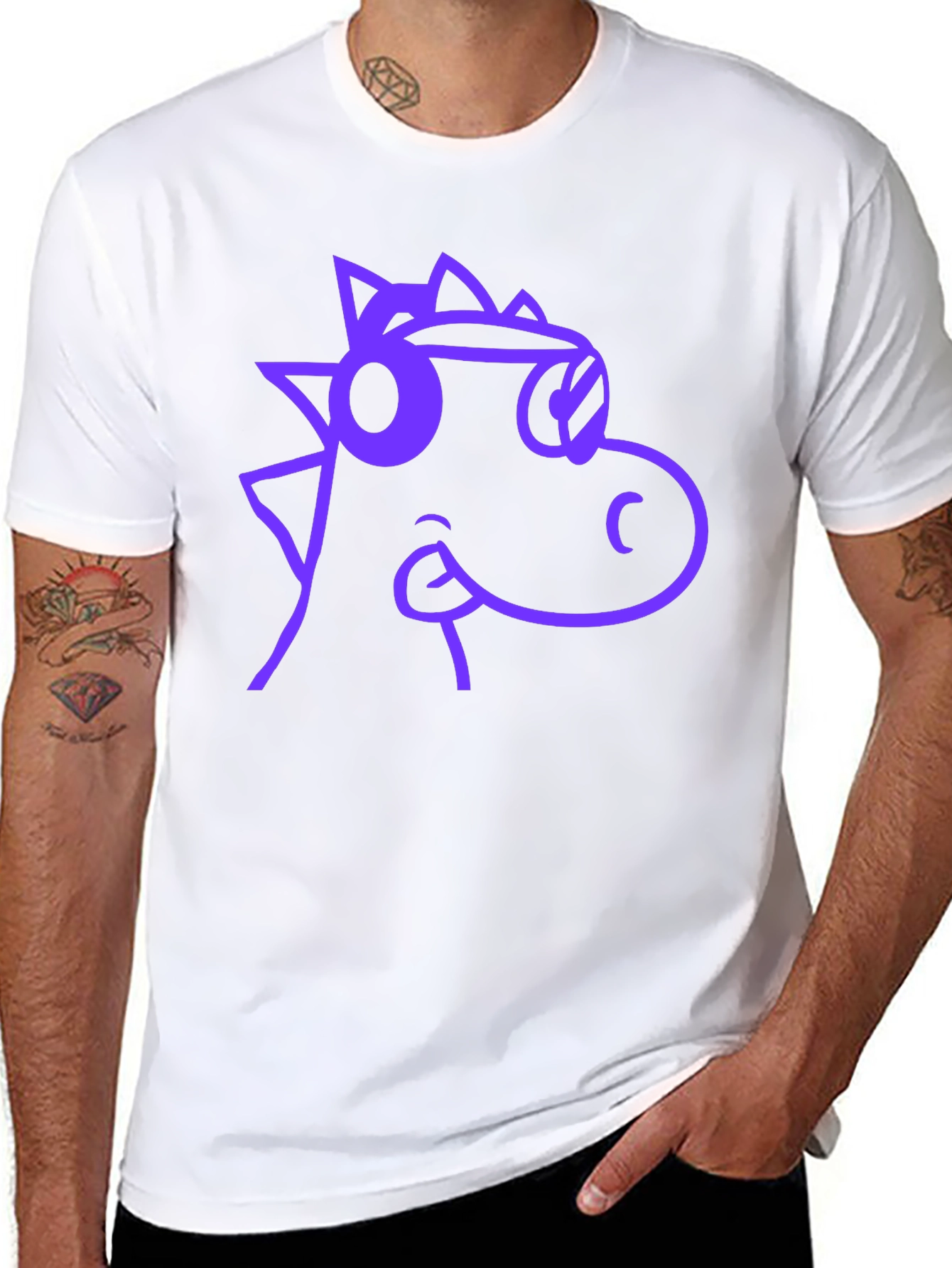 Cool Dino Graphic Tee - Casual Black T-Shirt