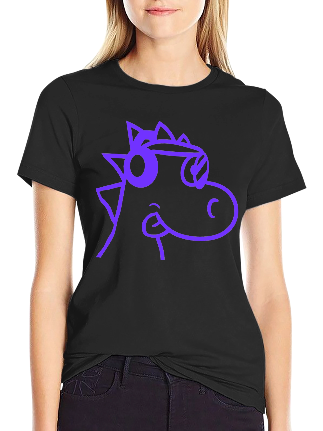 Cool Dino Graphic Tee - Casual Black T-Shirt