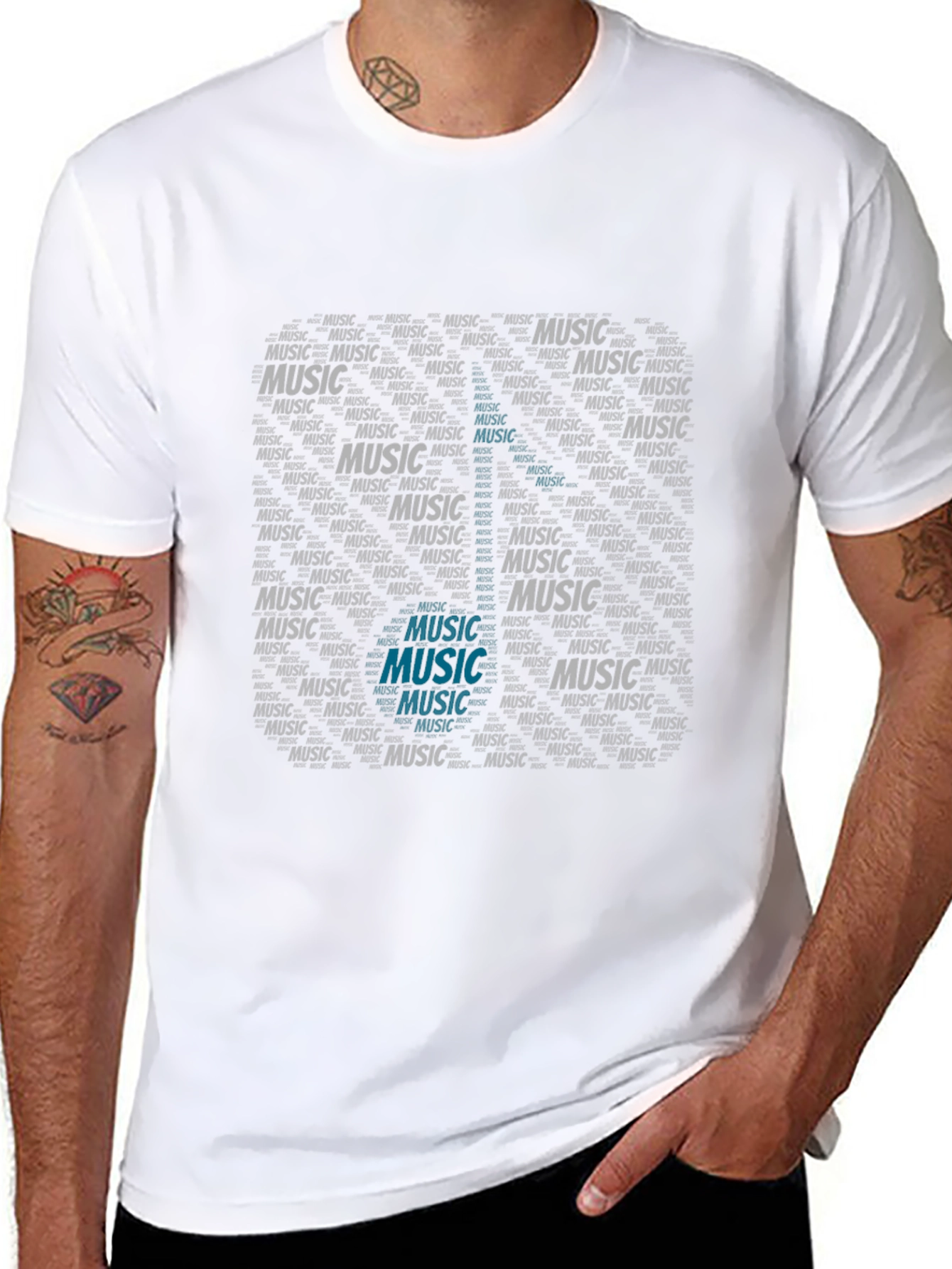 Music Lovers Word Art T-Shirt