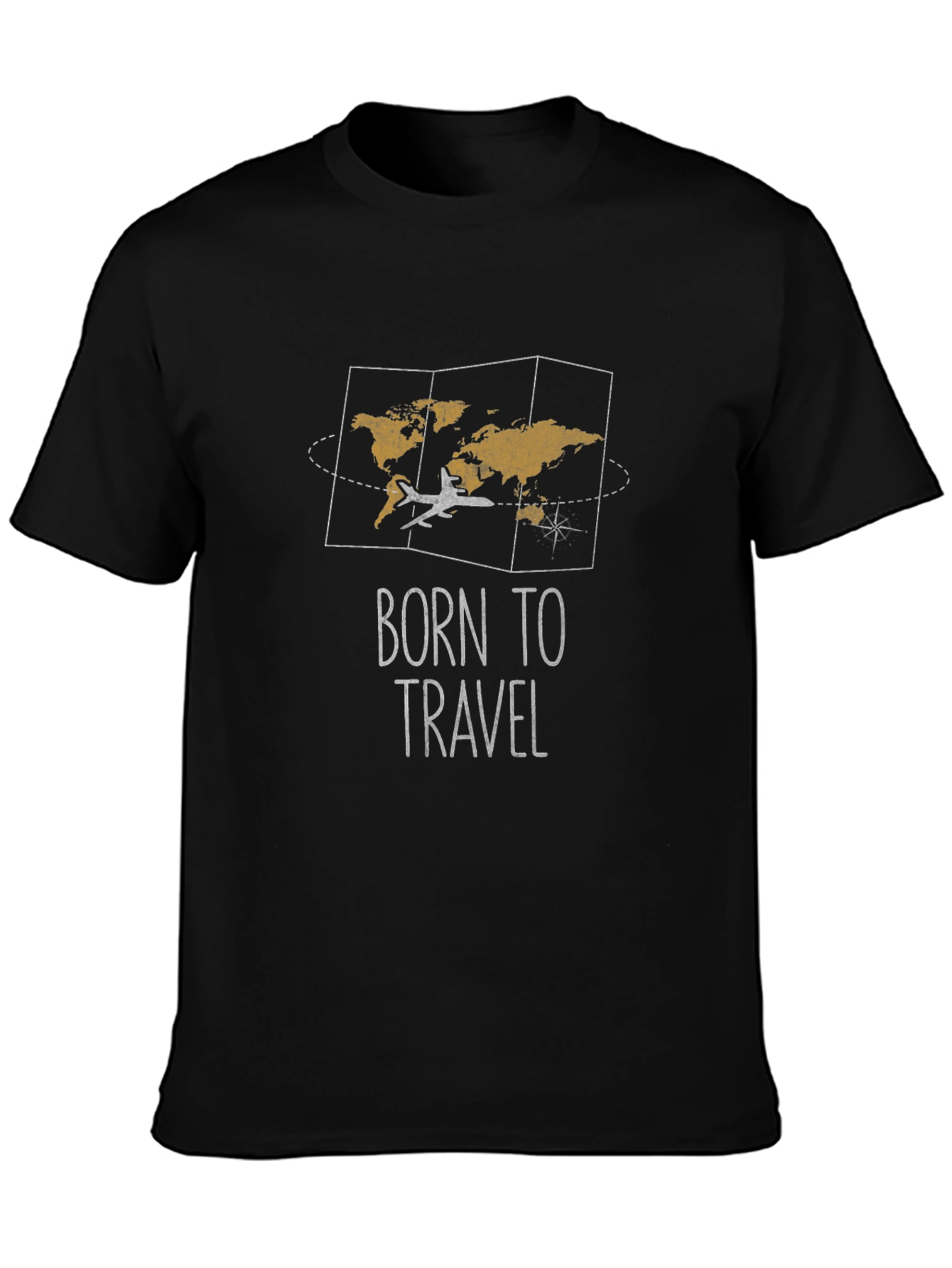 Born to Travel Black T-Shirt - Adventure Awaits