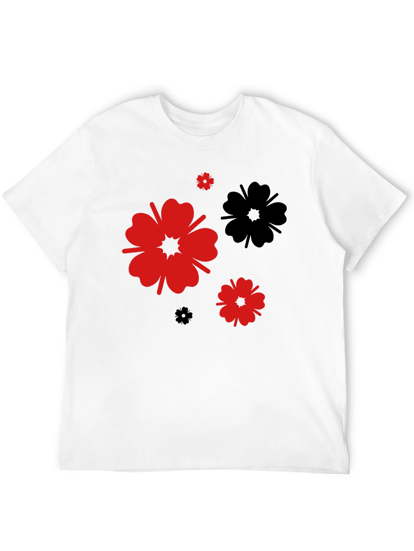 Black Floral Print T-Shirt
