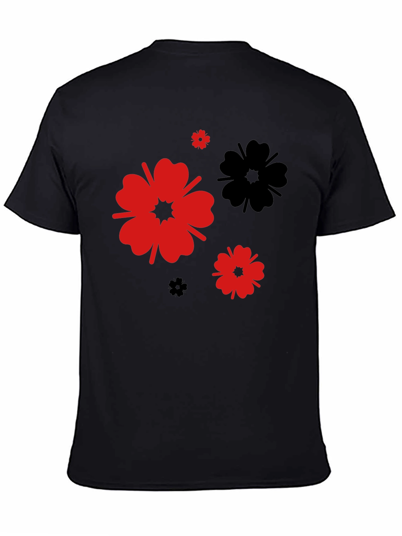 Black Floral Print T-Shirt